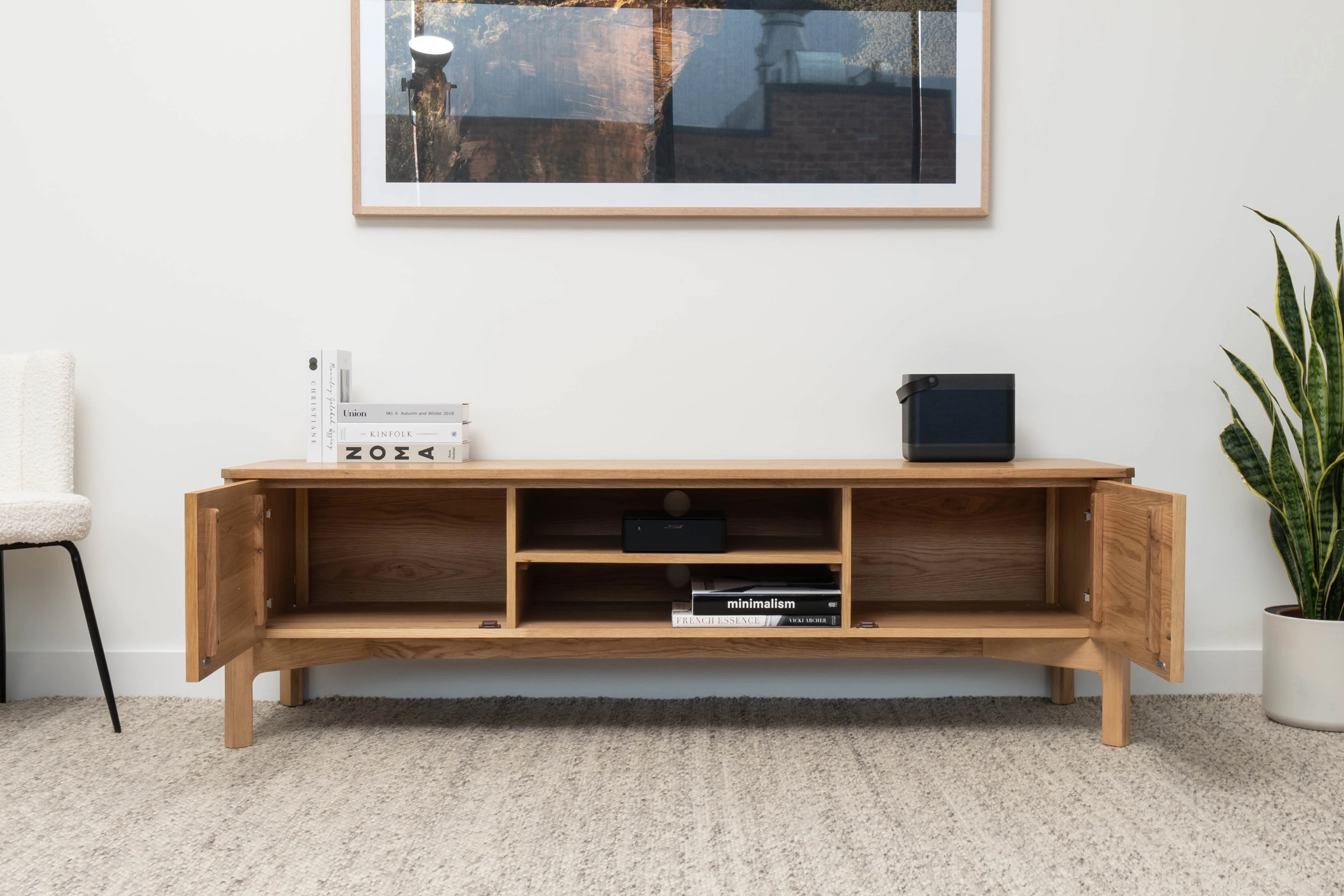 Achilles American Oak Entertainment Unit - Image 11