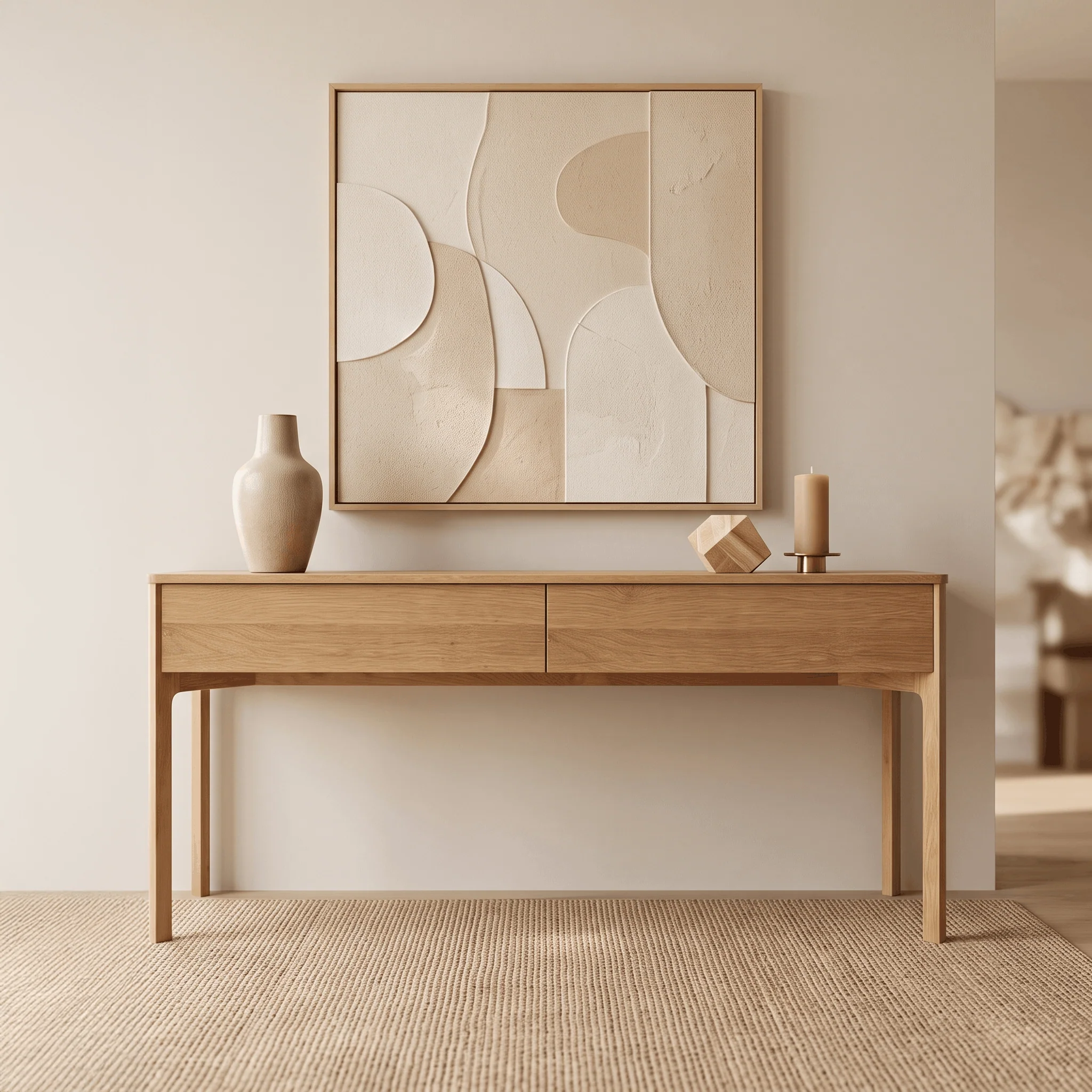 Achilles American Oak Hall Table