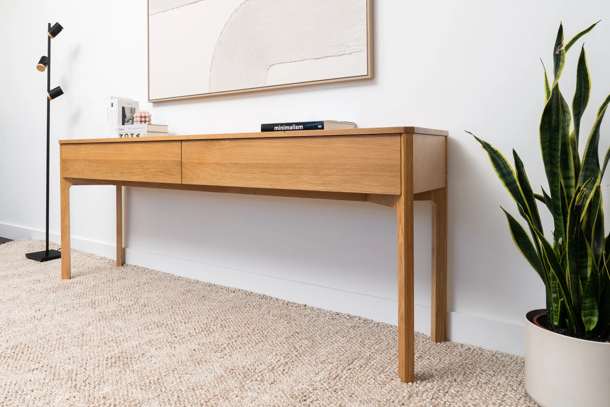 Achilles American Oak Hall Table - Image 3