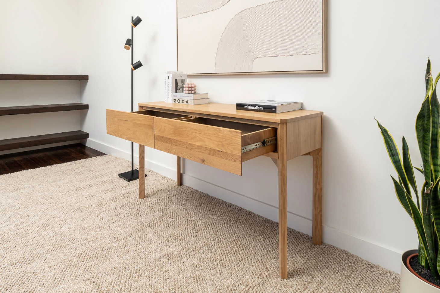 Achilles American Oak Hall Table - Image 4