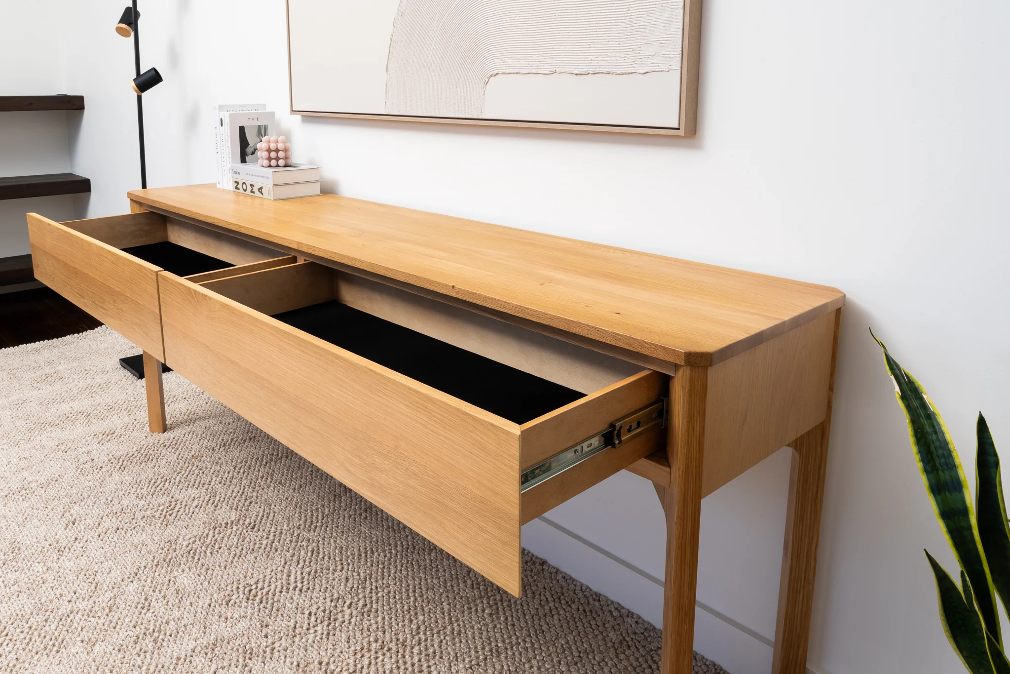 Achilles American Oak Hall Table - Image 5