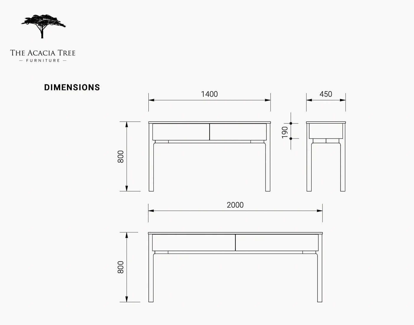 Achilles American Oak Hall Table - Image 6