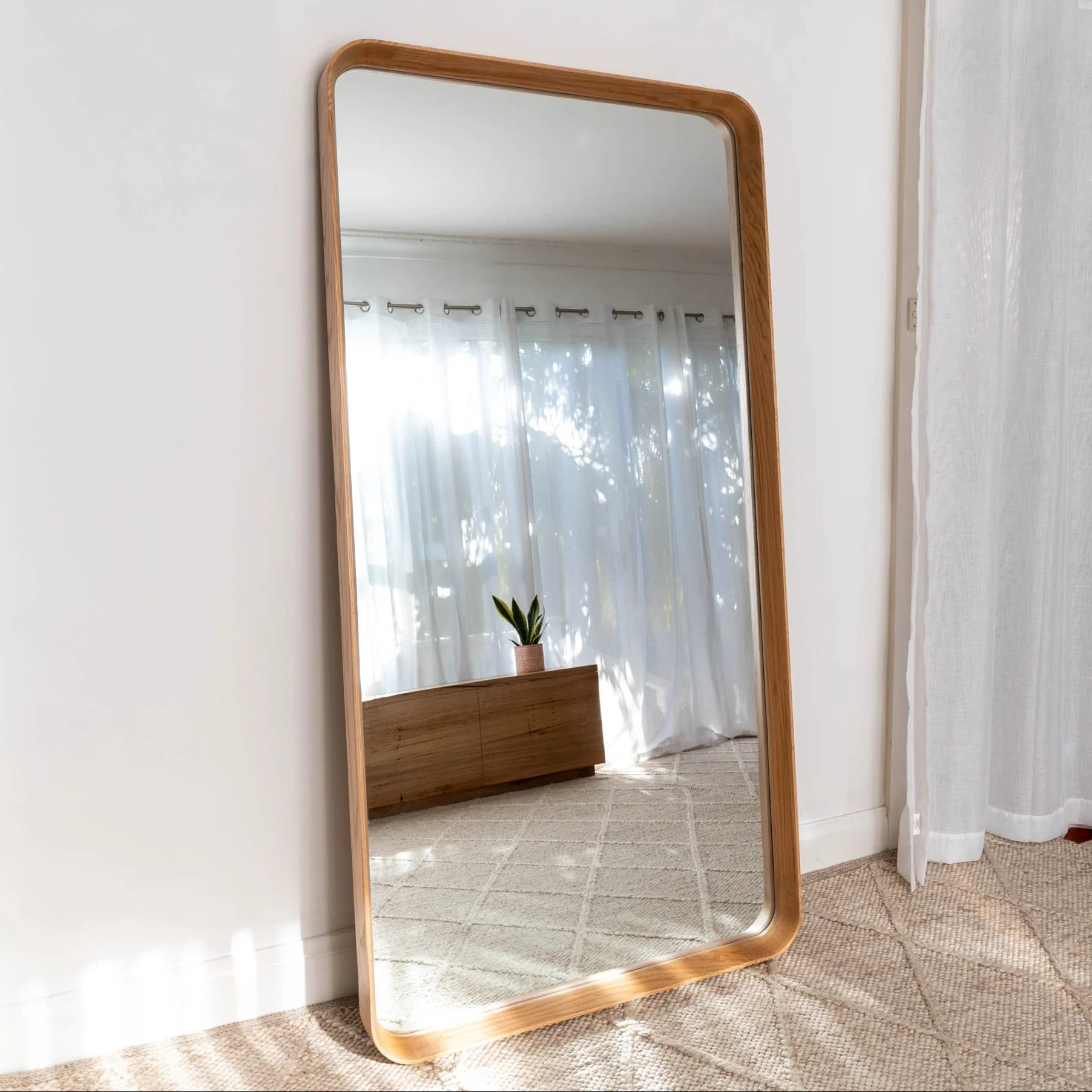 Aleena American Oak Full Length Mirror - Image 3