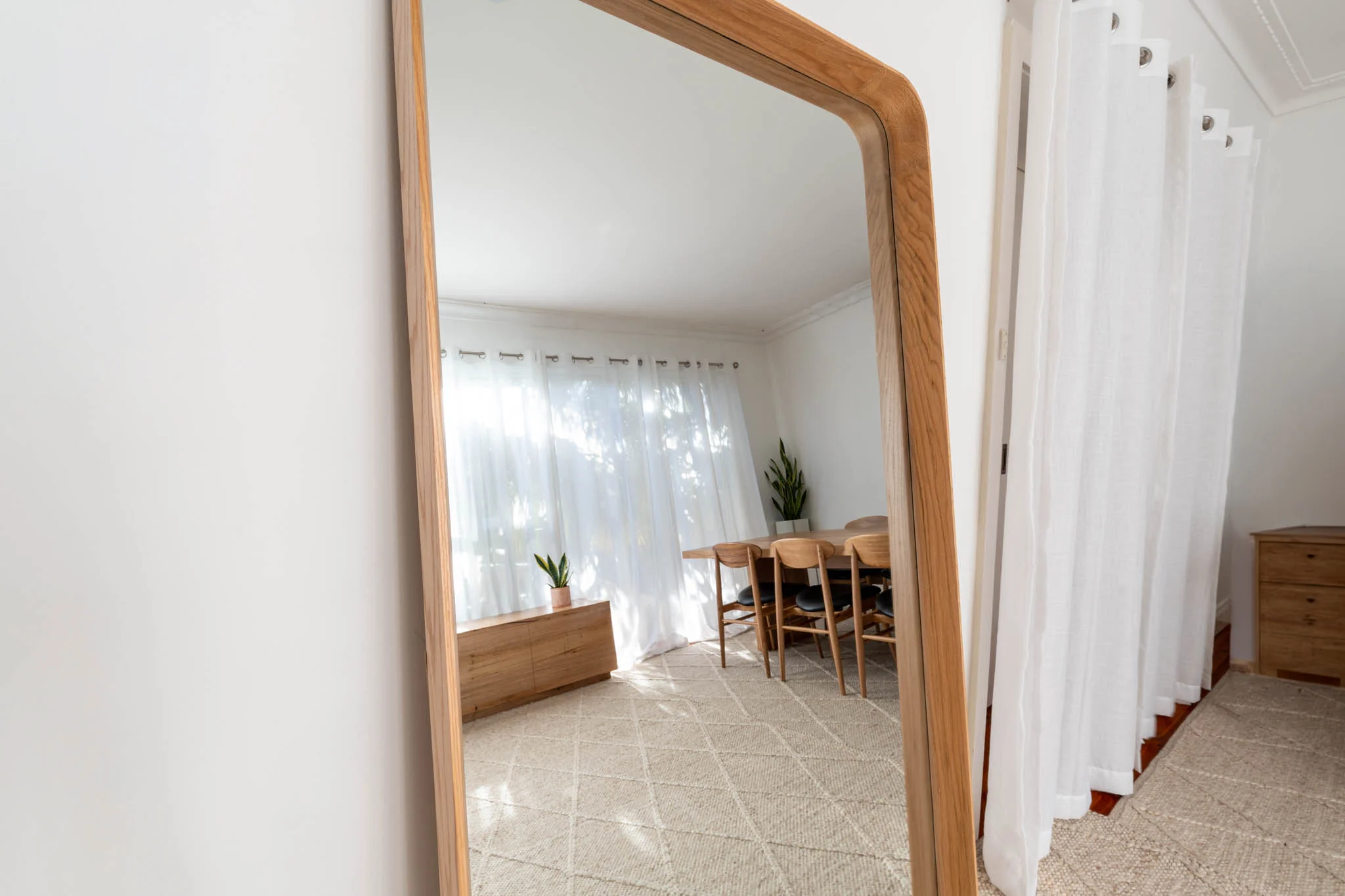 Aleena American Oak Full Length Mirror - Image 4