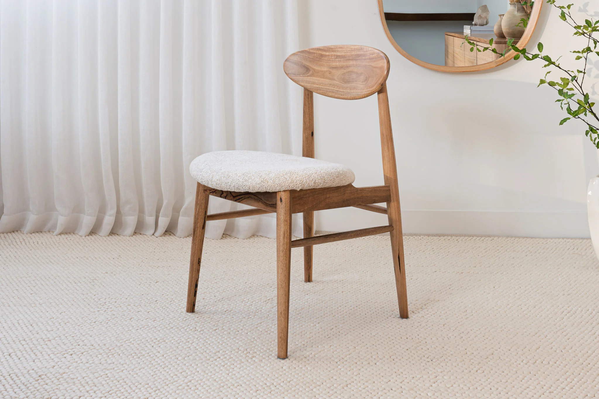 Eluna Marri Natural Upholstered Dining Chair - Image 7