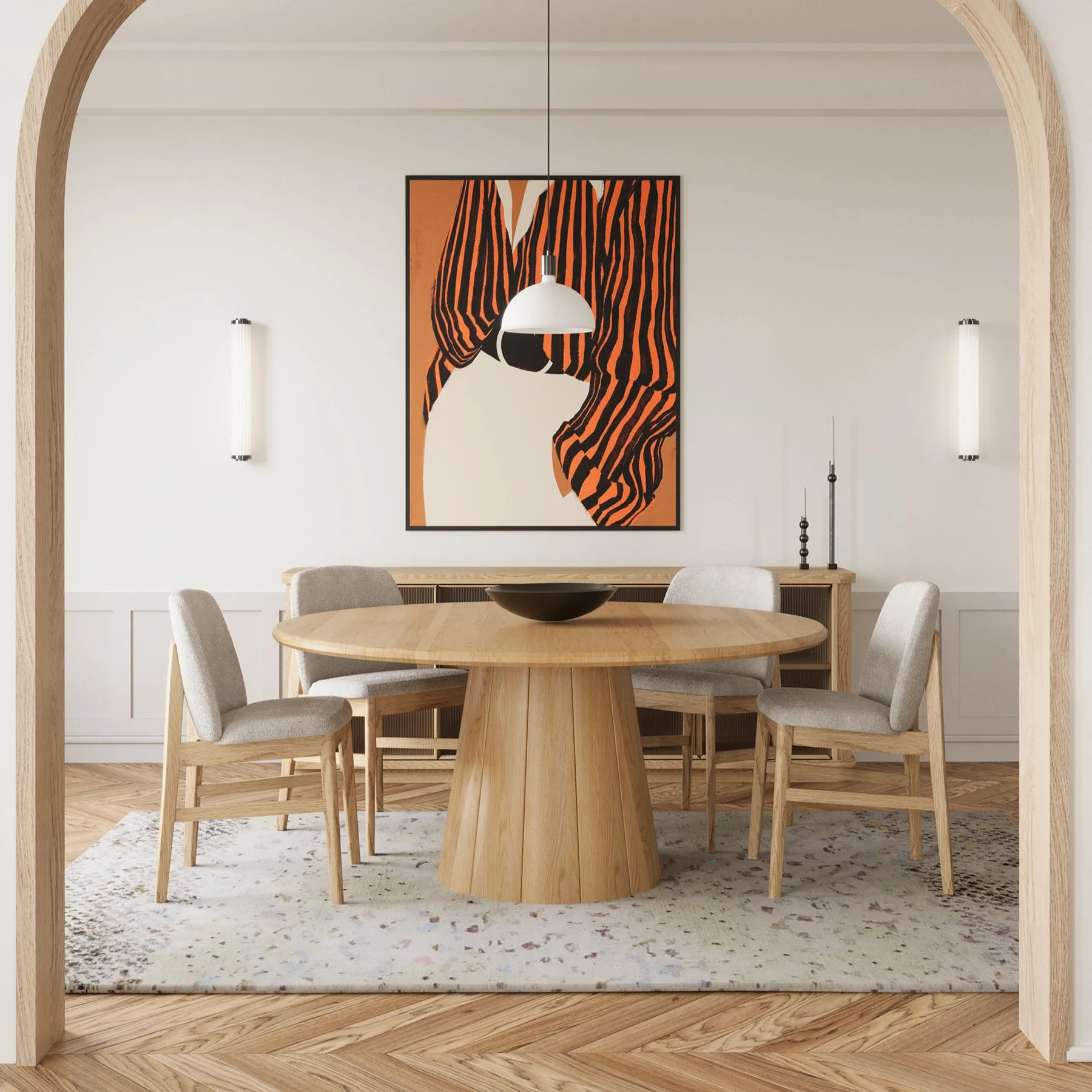 Blossom American Oak Round Dining Table