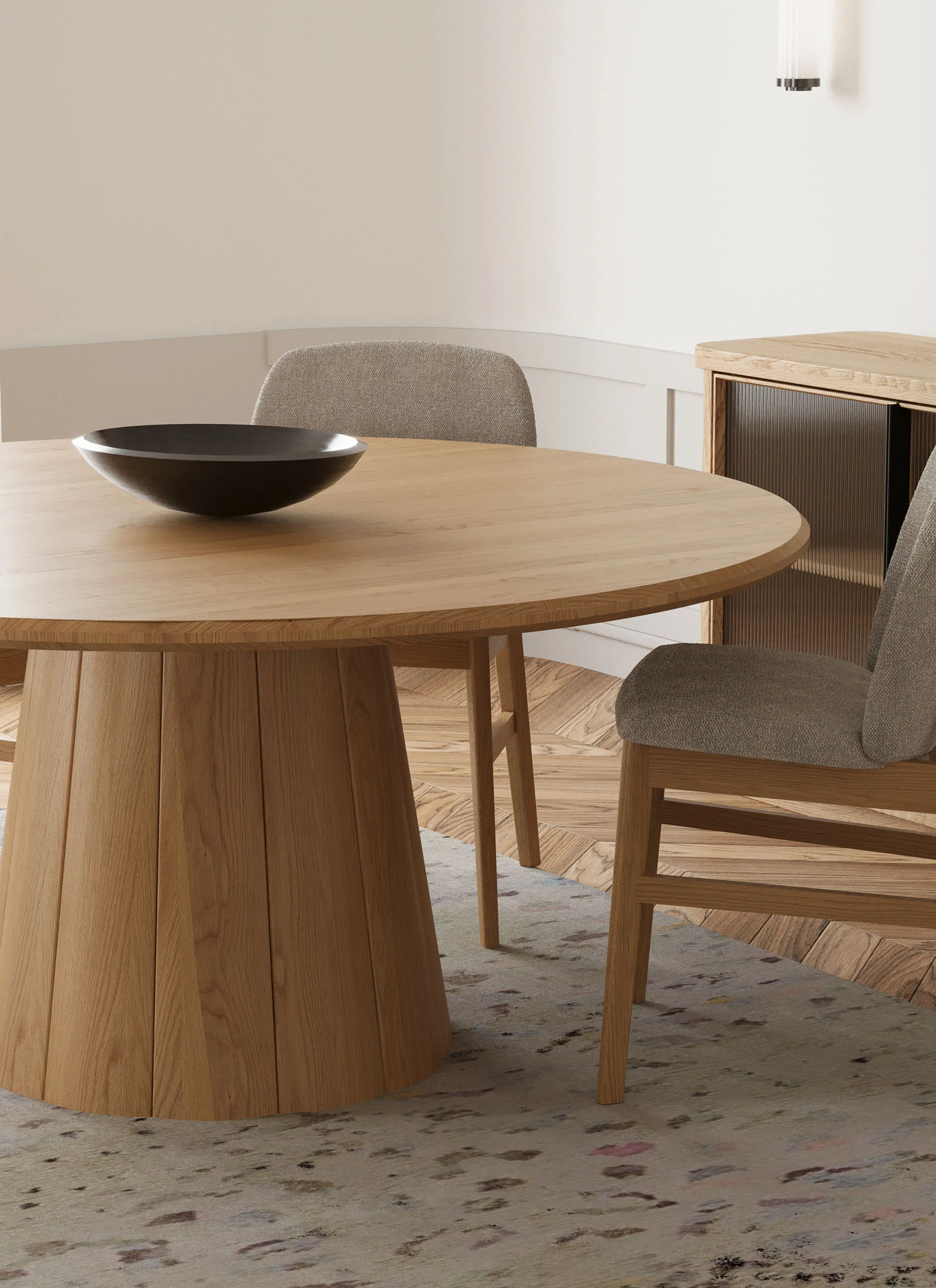 Blossom American Oak Round Dining Table - Image 2