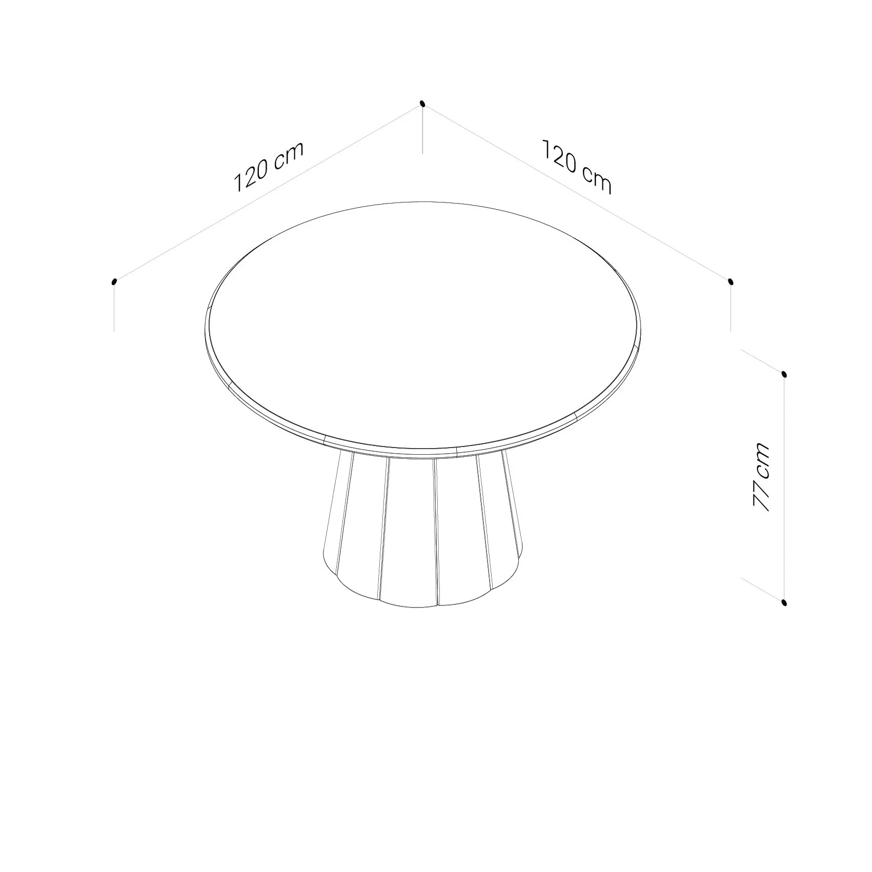 Blossom American Oak Round Dining Table - Image 5