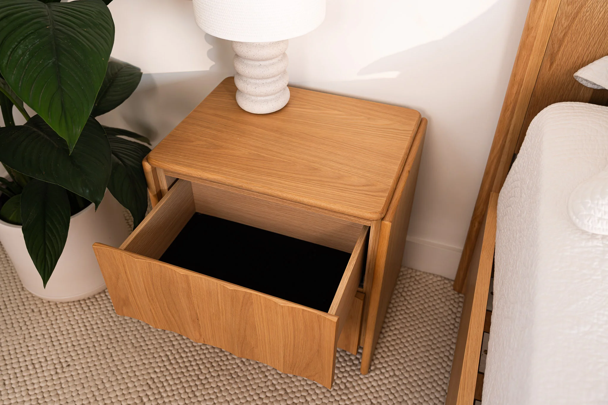 Brooklyn American Oak Bedside Table - Image 7