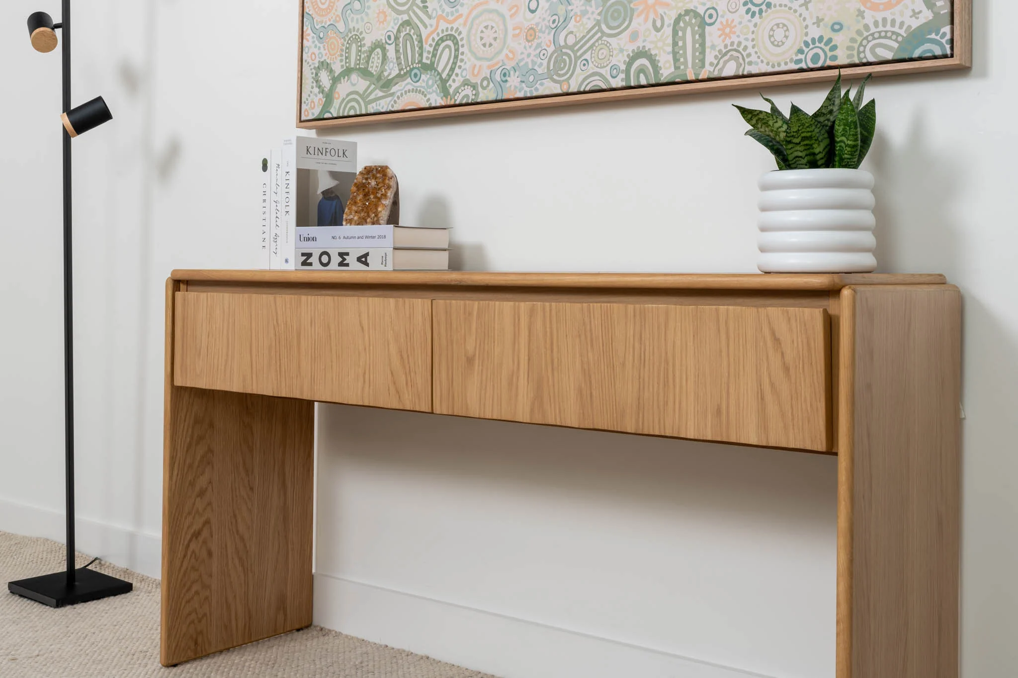 Brooklyn American Oak Hall Table - Image 3