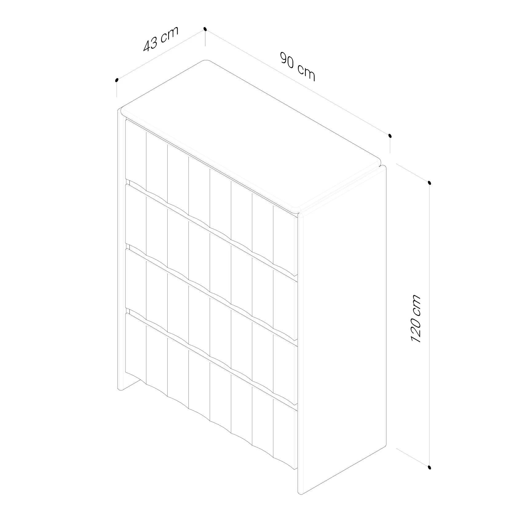Brooklyn American Oak Tallboy - Image 12
