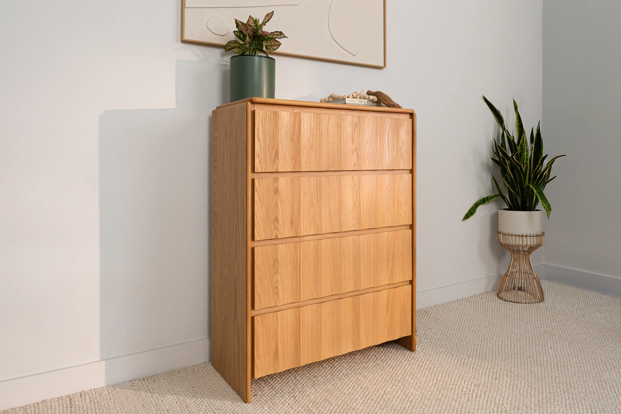 Brooklyn American Oak Tallboy - Image 2
