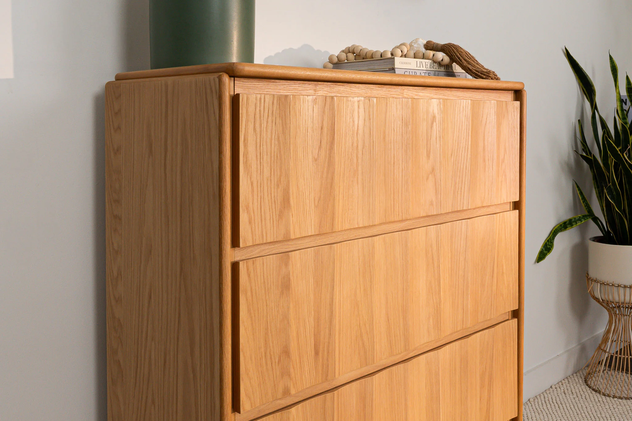 Brooklyn American Oak Tallboy - Image 3