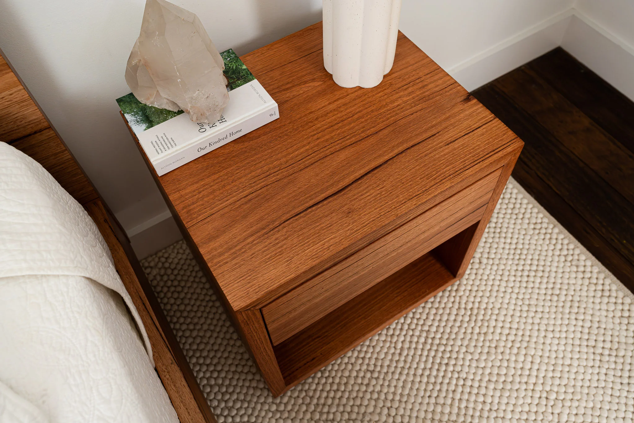 Cape Town Messmate Bedside Table (Honey Oak Stain) - Image 10