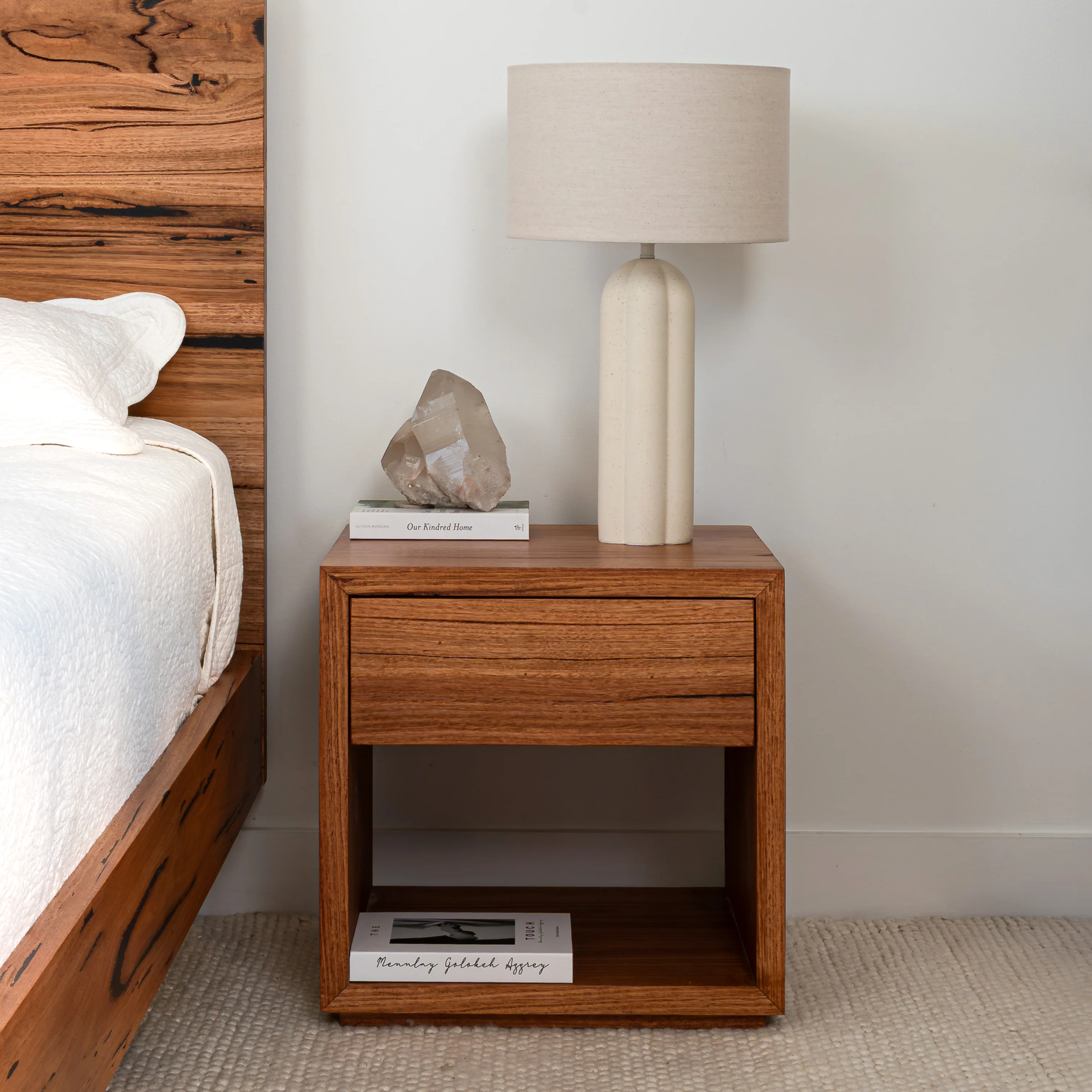 Cape Town Messmate Bedside Table (Honey Oak Stain) - Image 2