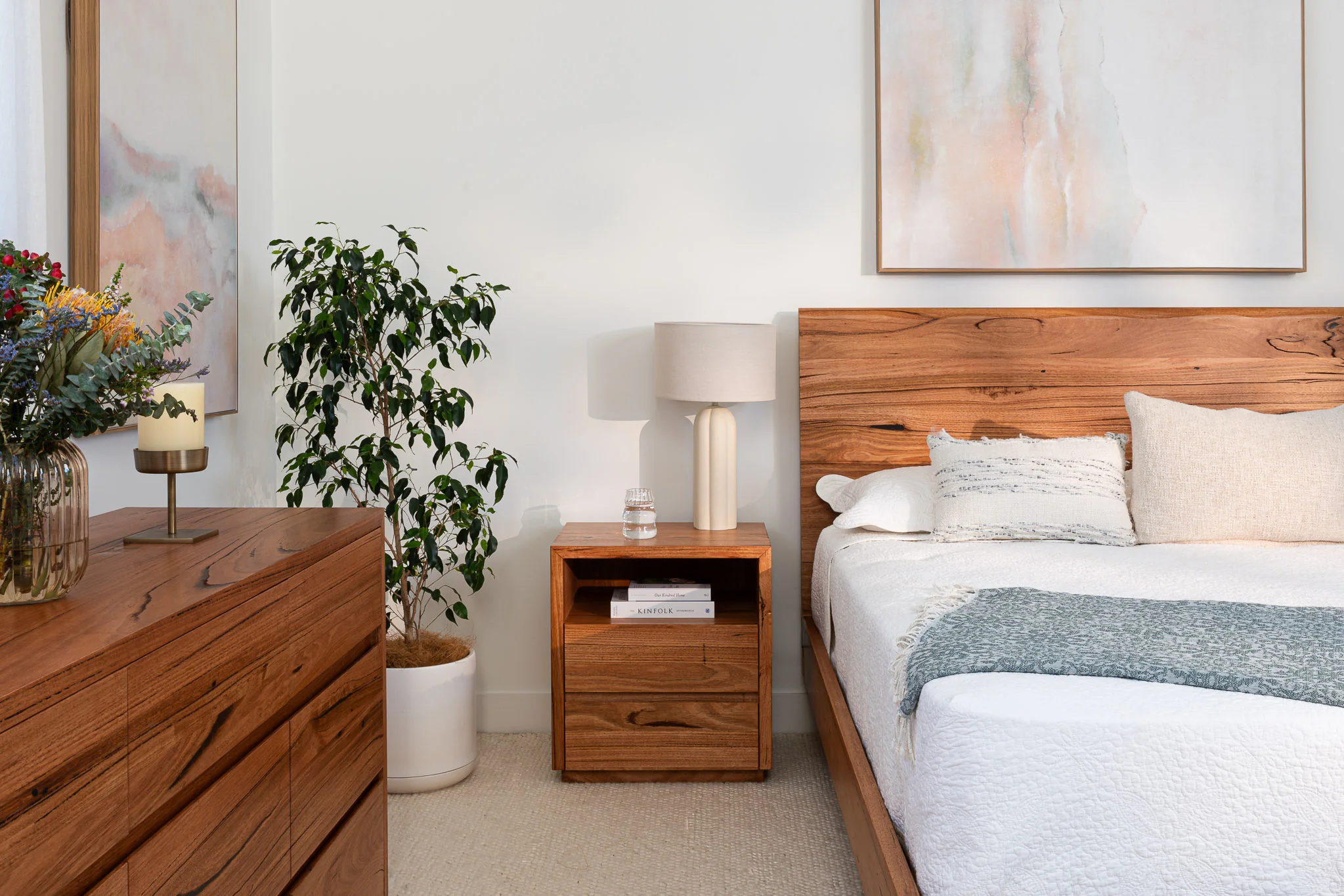 Cape Town Messmate Bedside Table (Honey Oak Stain) - Image 4