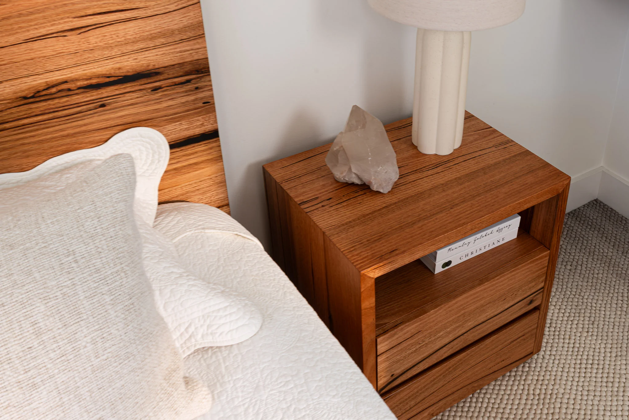 Cape Town Messmate Bedside Table (Honey Oak Stain) - Image 6