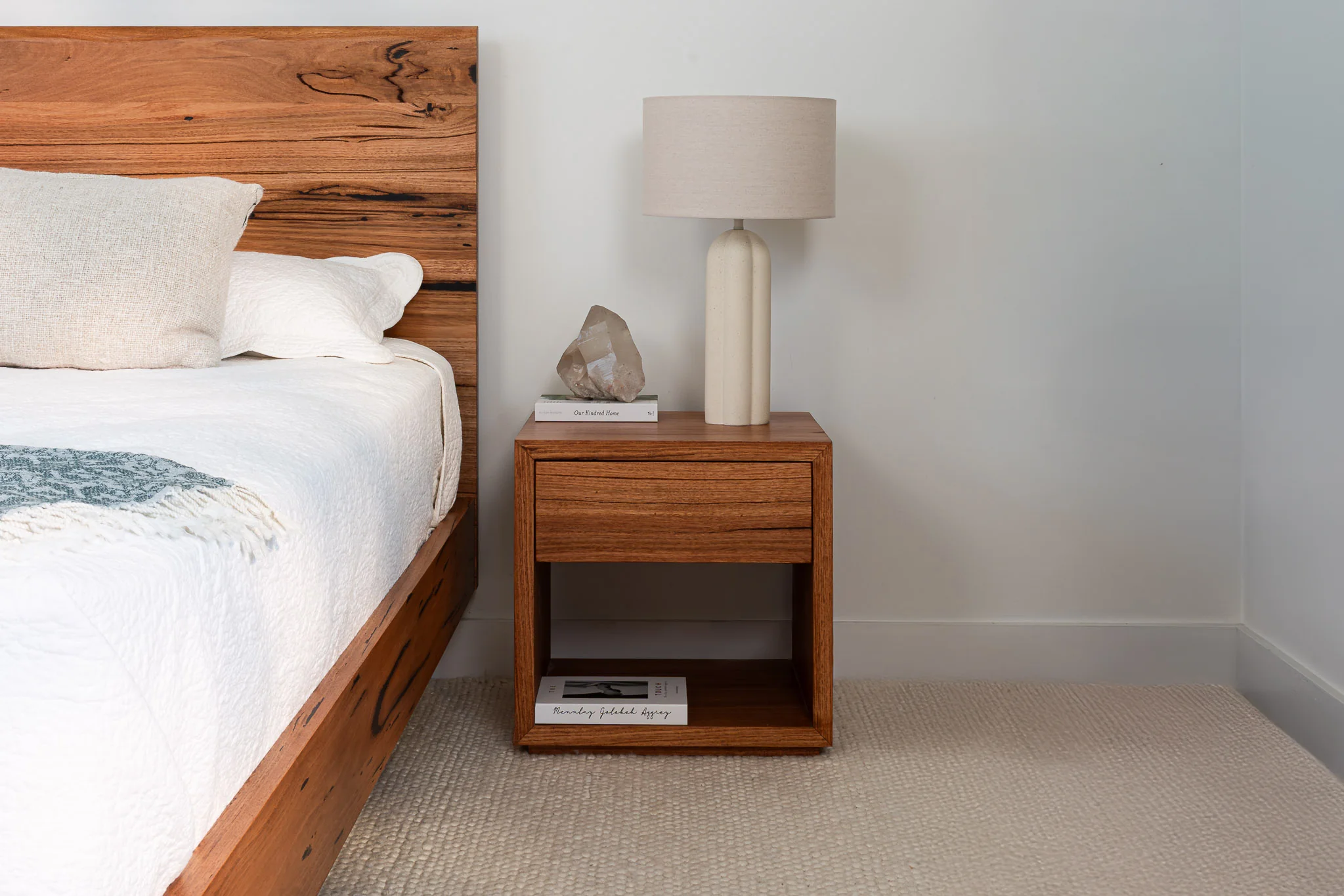 Cape Town Messmate Bedside Table (Honey Oak Stain) - Image 9