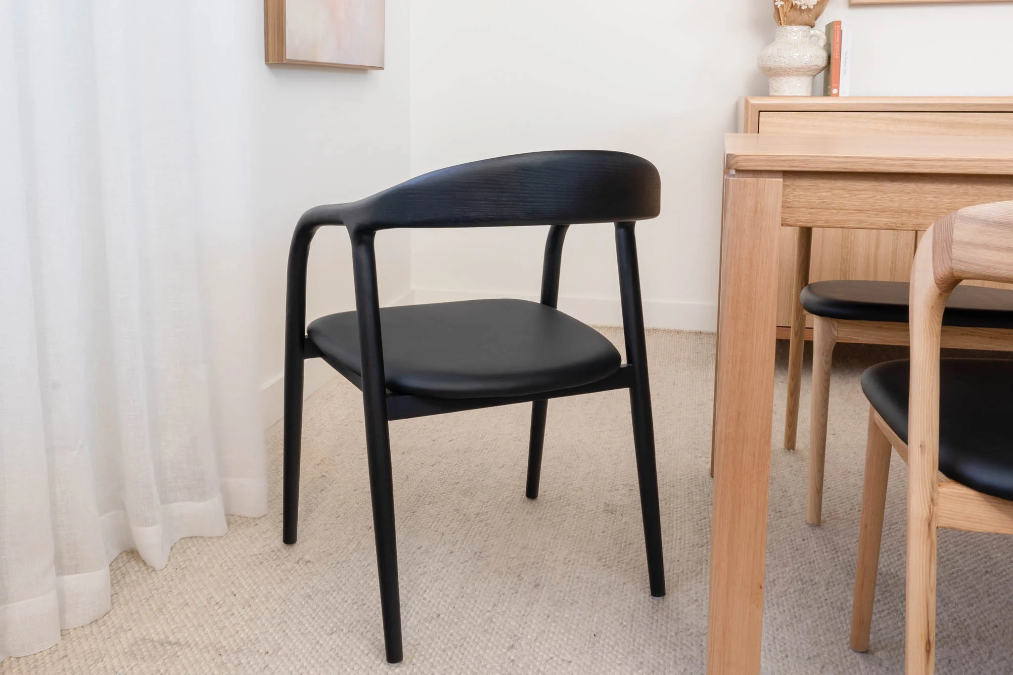 Chelsea Solid American Ash Oak Hardwood Dining Arm Chair - Image 10