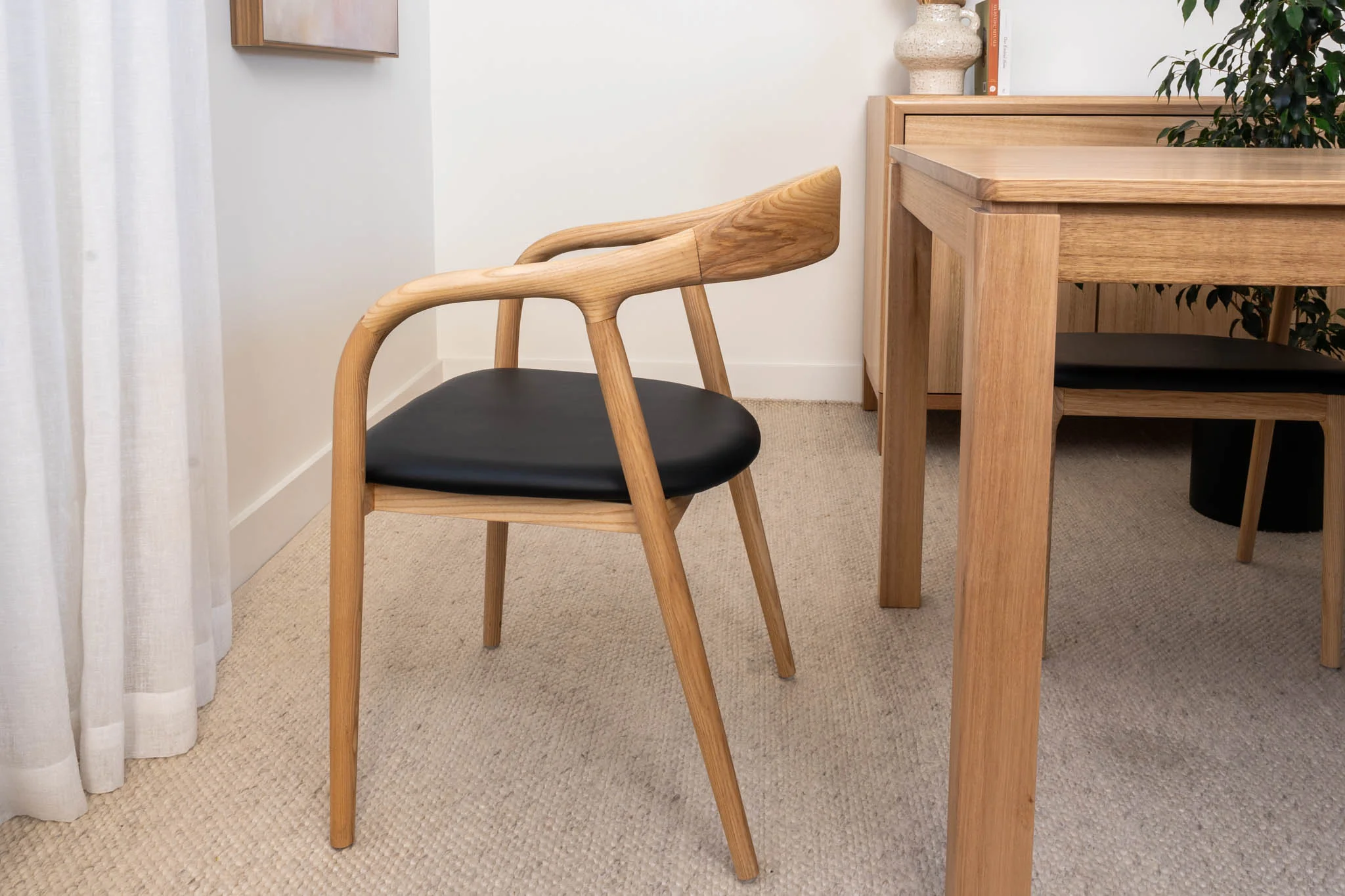 Chelsea Solid American Ash Oak Hardwood Dining Arm Chair - Image 8
