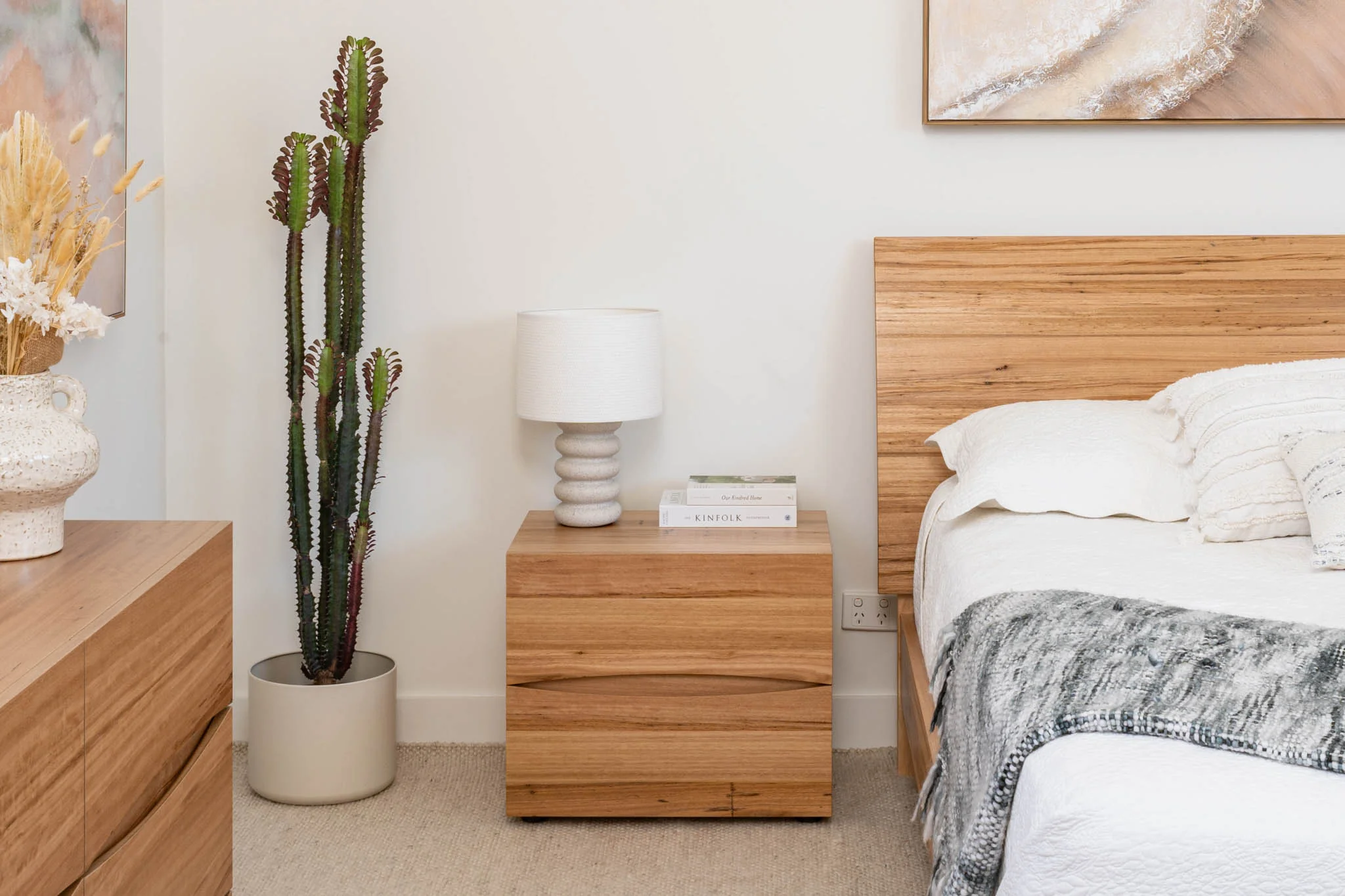 Citrine Wormy Chestnut Bedside Table - Image 2