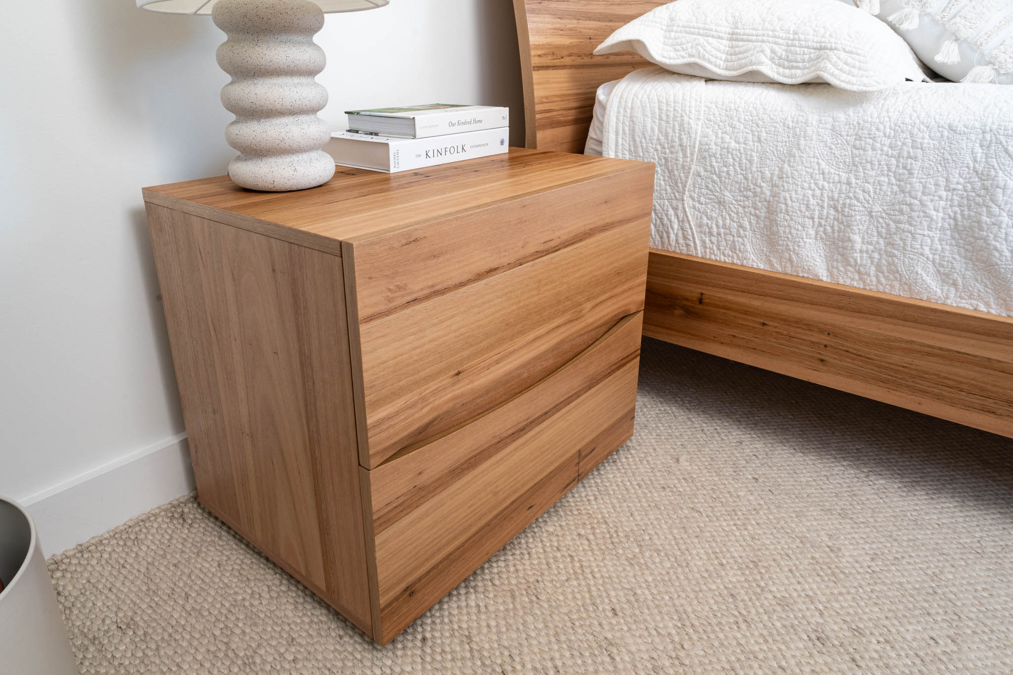 Citrine Wormy Chestnut Bedside Table - Image 3
