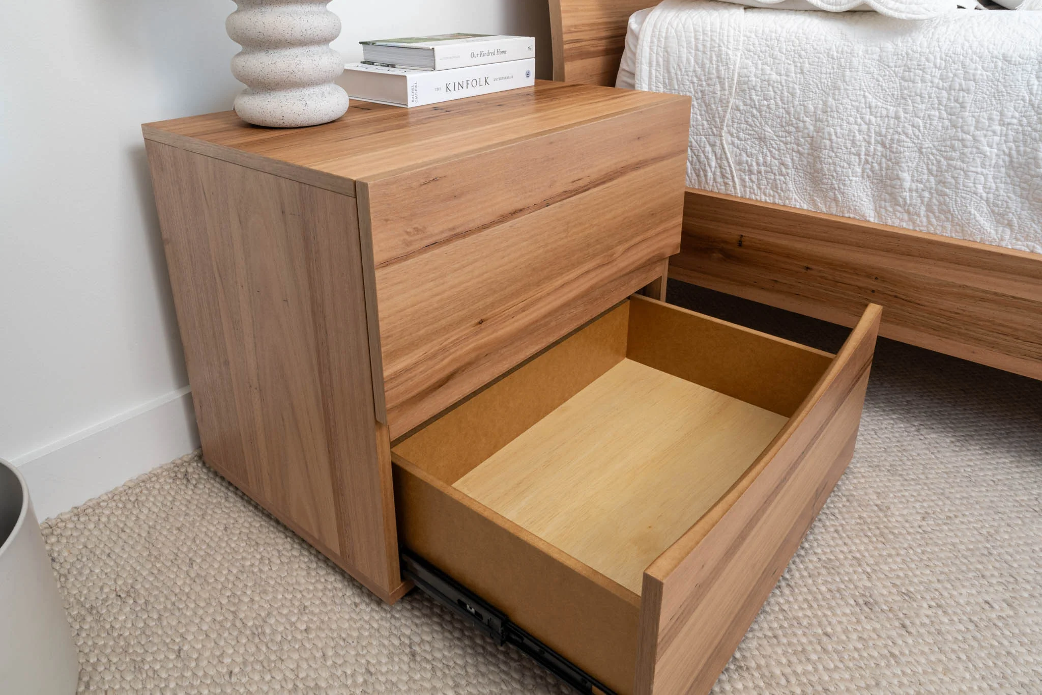 Citrine Wormy Chestnut Bedside Table - Image 4