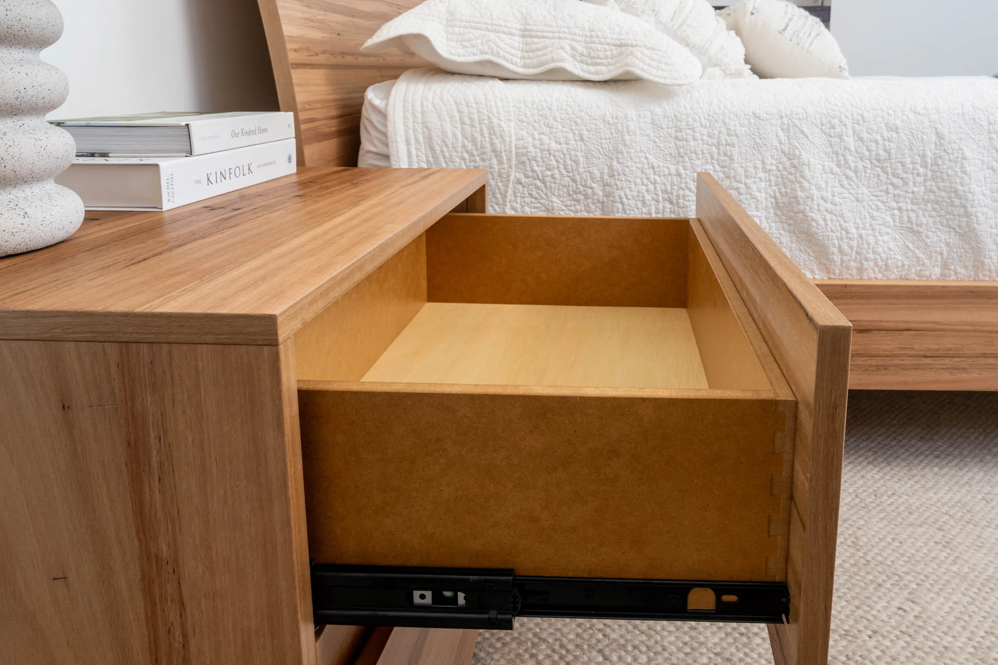 Citrine Wormy Chestnut Bedside Table - Image 5
