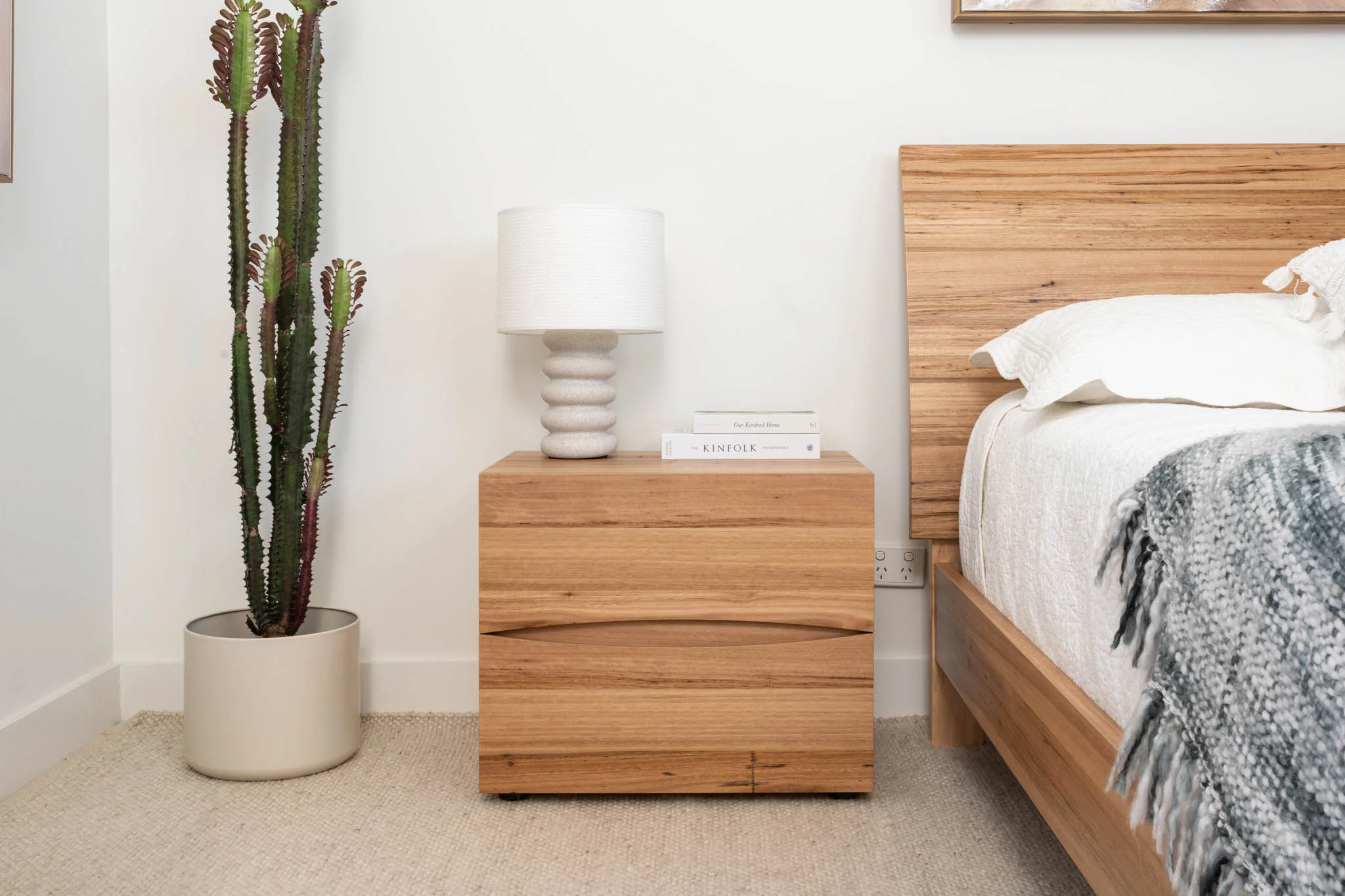 Citrine Wormy Chestnut Bedside Table - Image 7