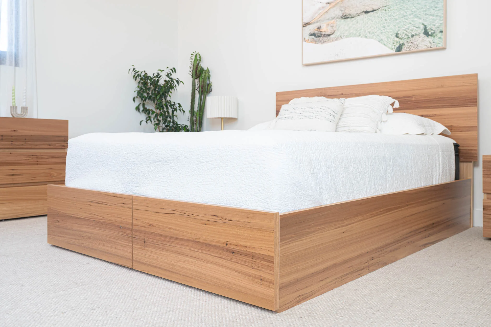 Dusk 2 Drawer Gas Lift Wormy Chestnut Bed Frame - Image 11
