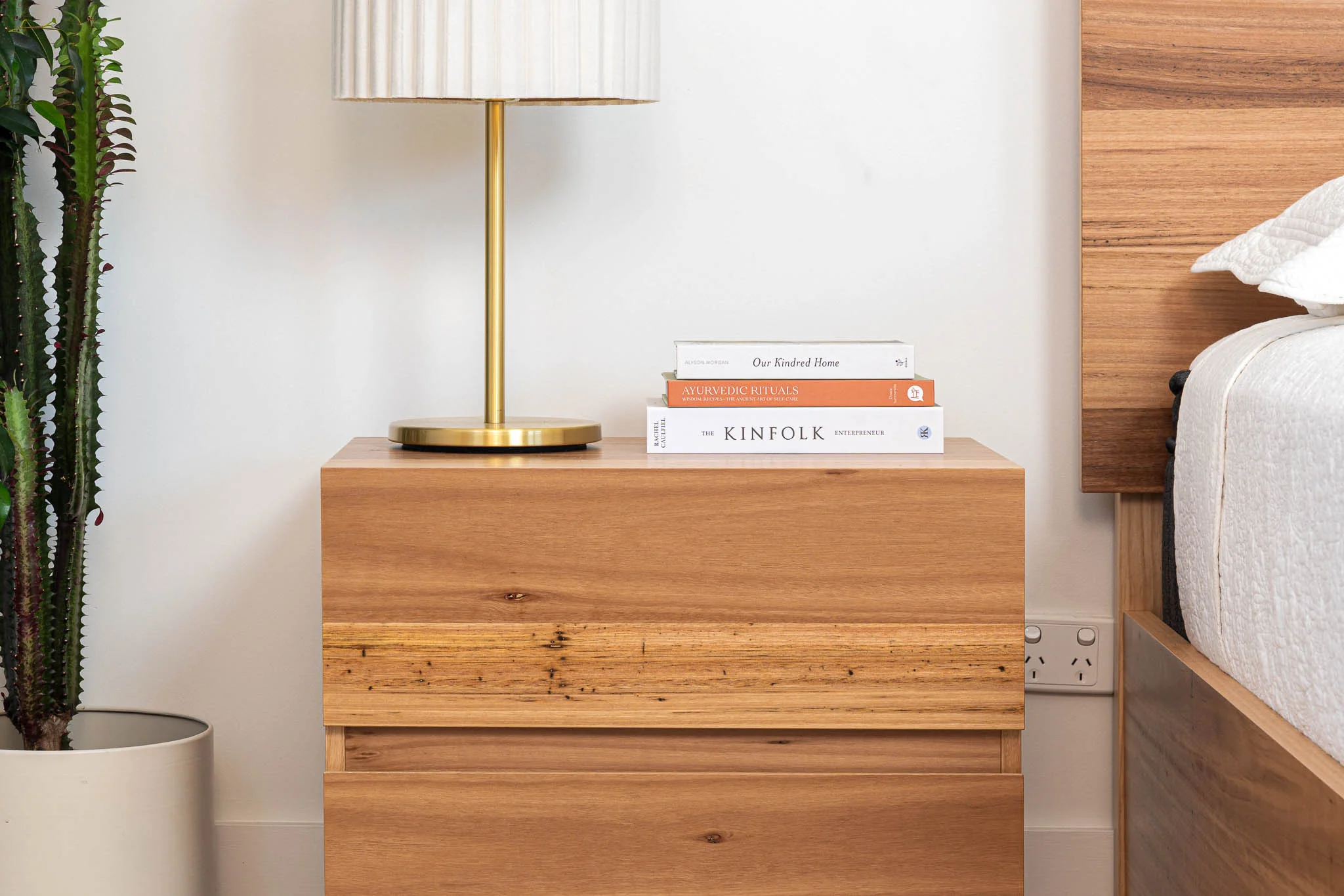 Dusk Wormy Chestnut Bedside Table - Image 3