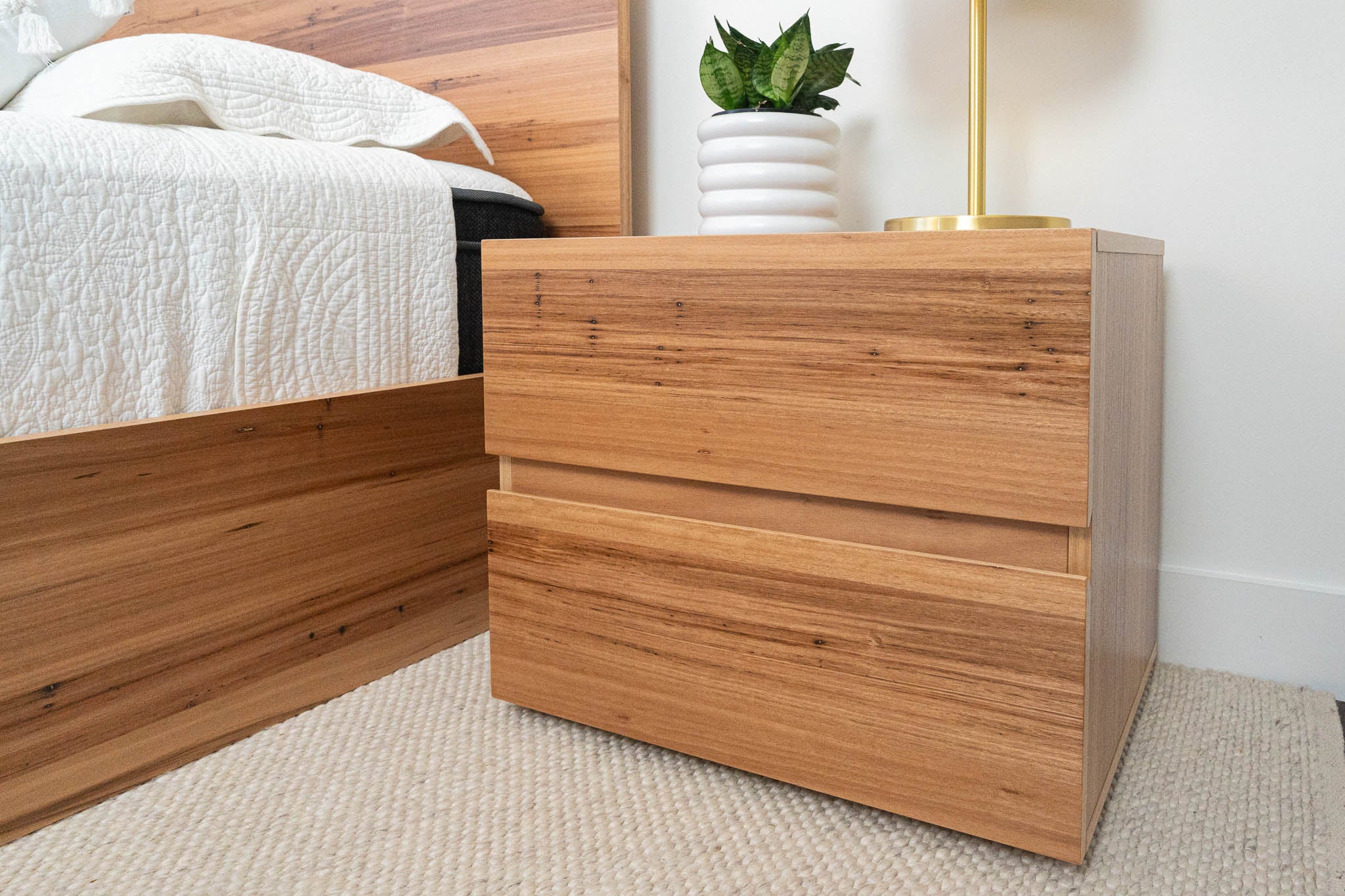 Dusk Wormy Chestnut Bedside Table - Image 9