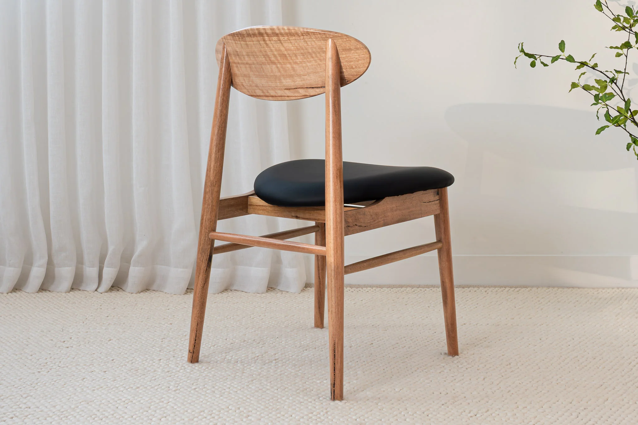 Eluna Marri Black PU Upholstered Dining Chair - Image 2