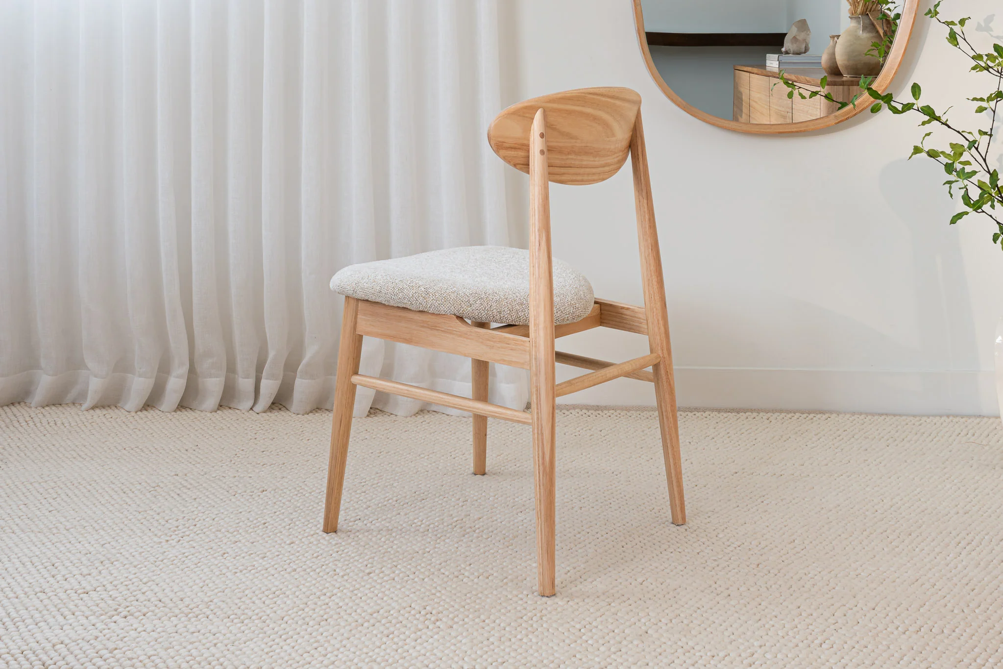 Eluna Tasmanian Oak Natural Upholstered Dining Chair - Image 5