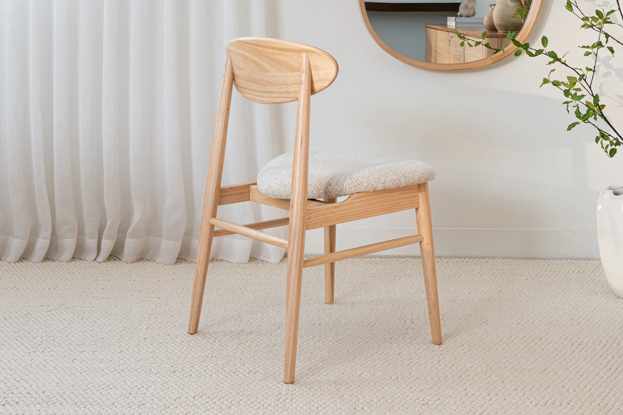 Eluna Tasmanian Oak Natural Upholstered Dining Chair - Image 6