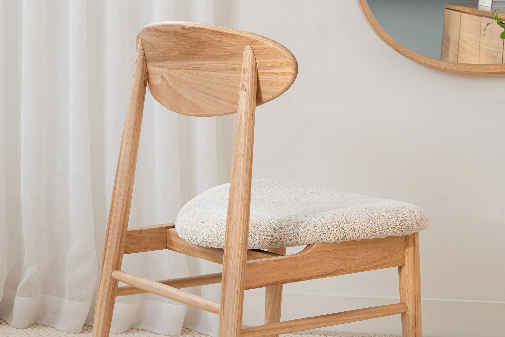 Eluna Tasmanian Oak Natural Upholstered Dining Chair - Image 8
