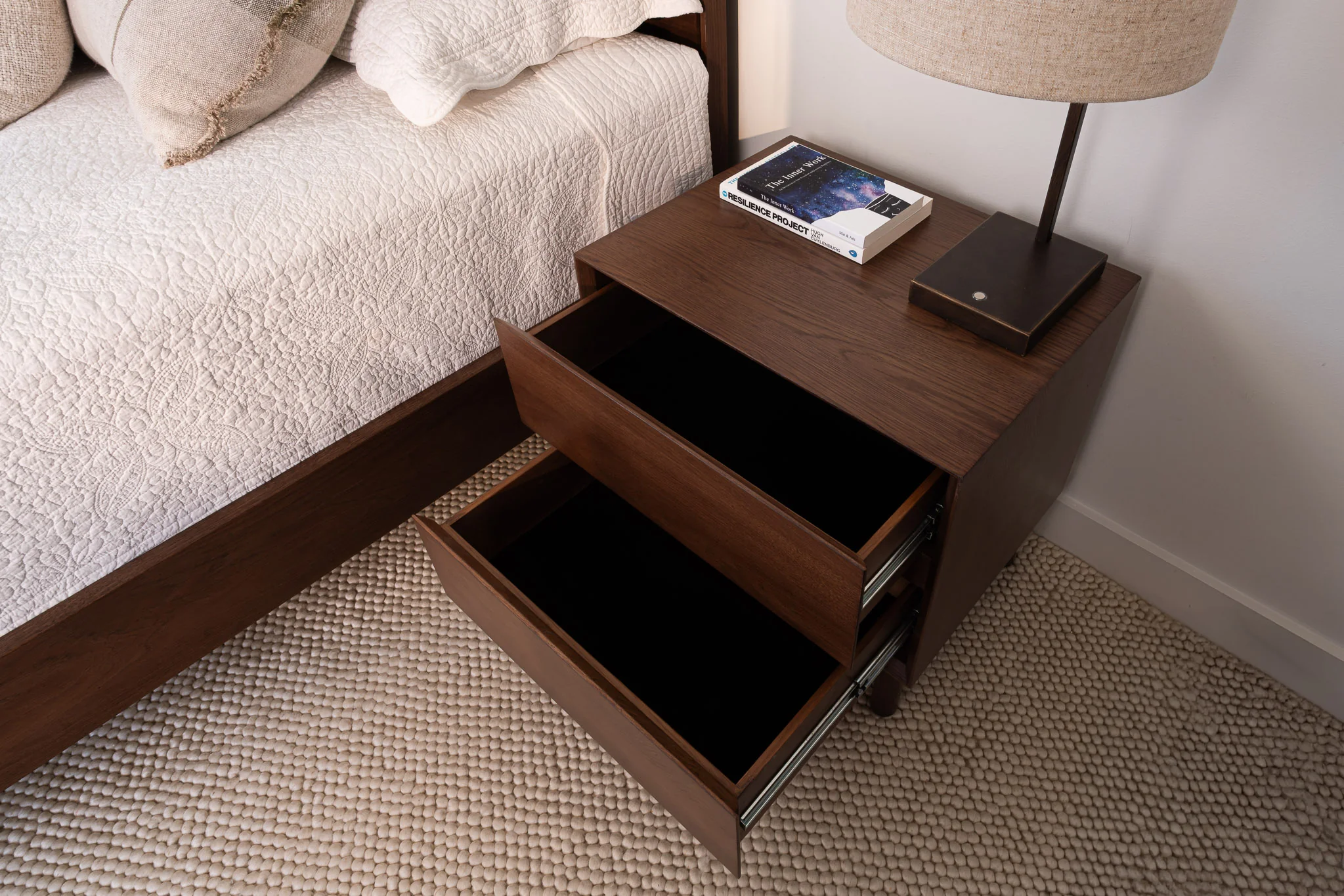 Emery Walnut Bedside Table - Image 7