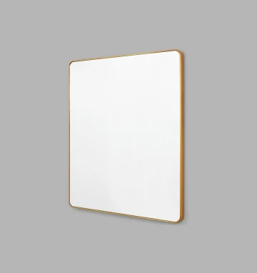 Flynn Curve Rectangle Brass Mirror - Image 5