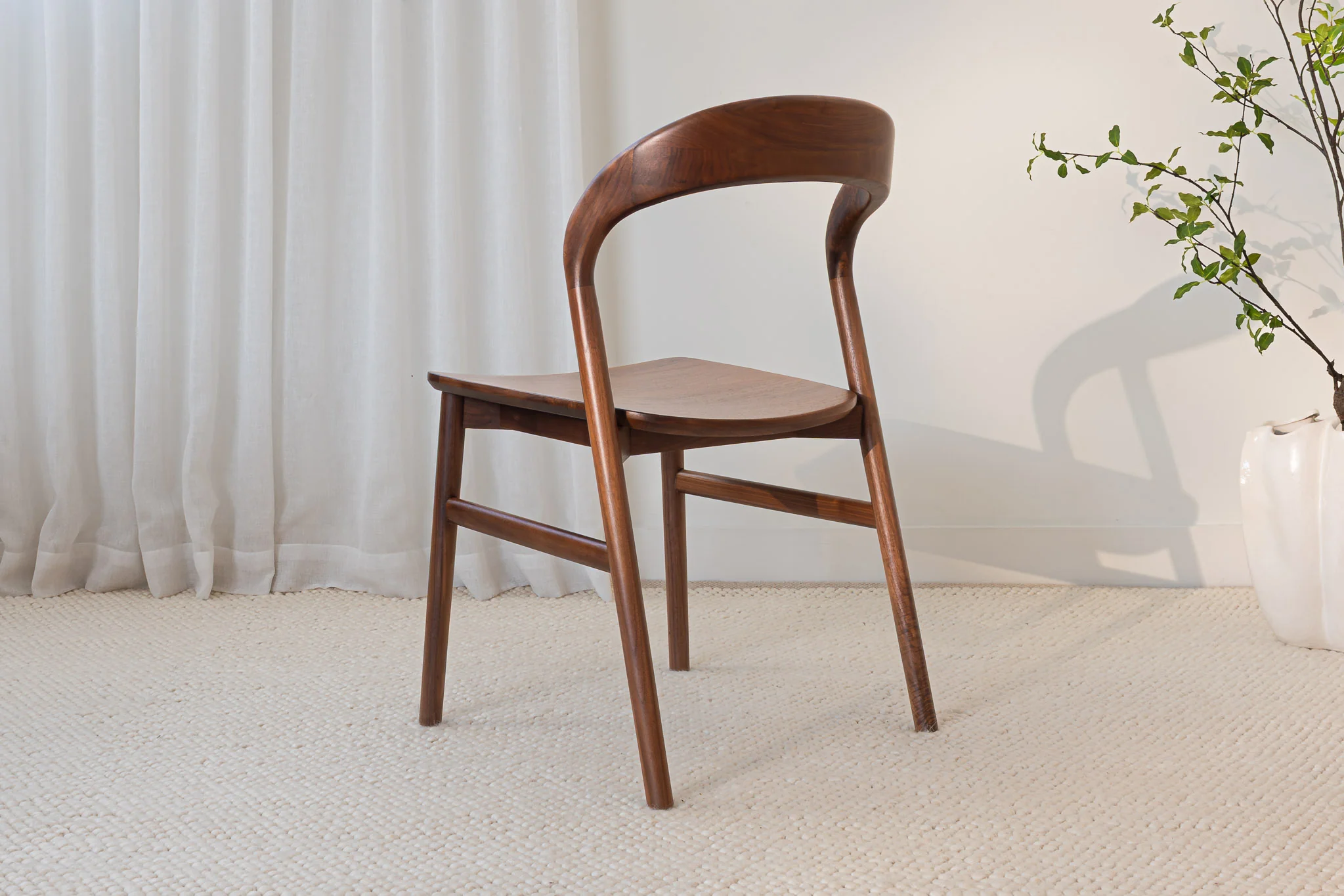 Freya Solid Walnut Hardwood Dining Chair - Image 4