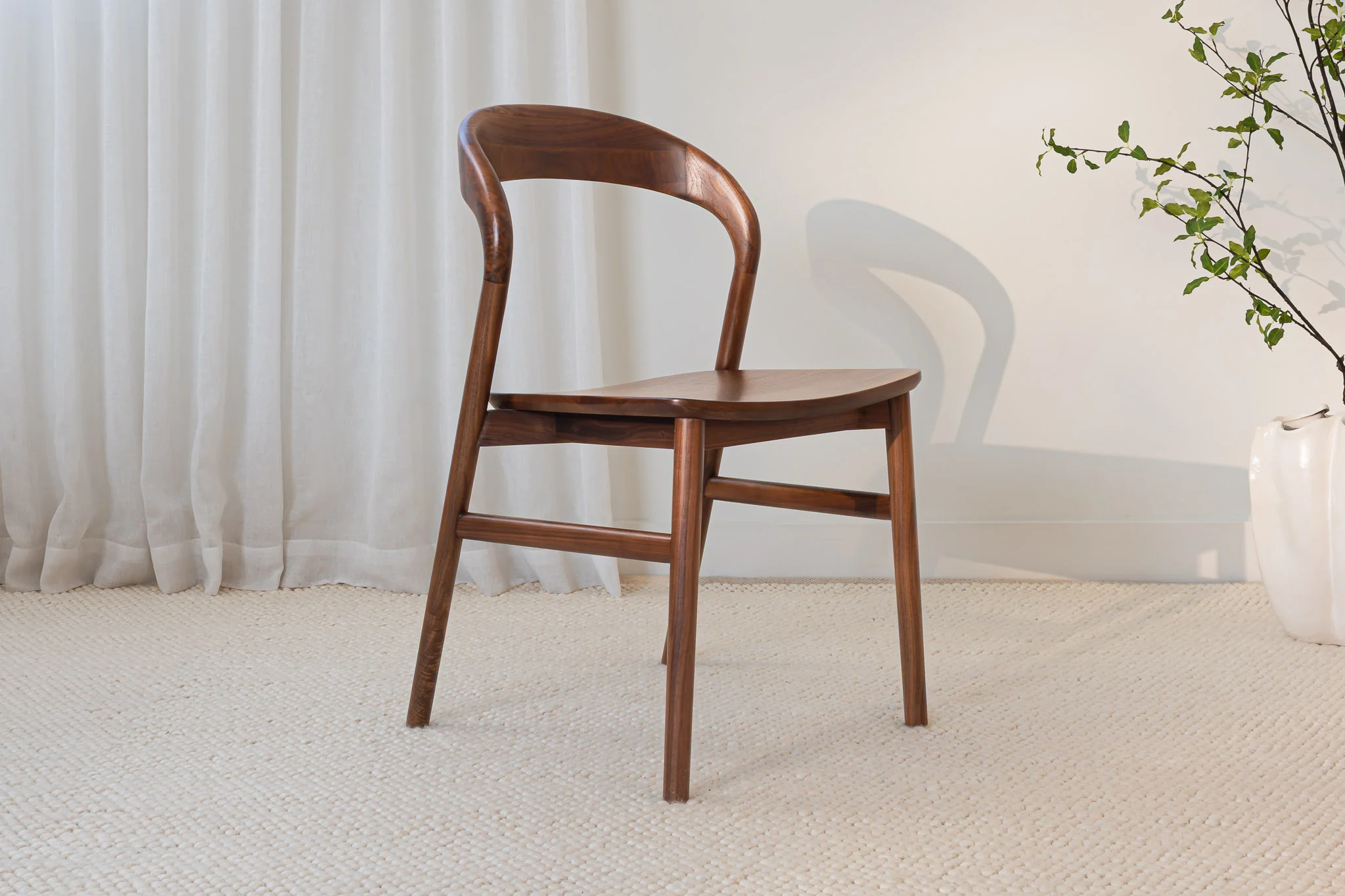 Freya Solid Walnut Hardwood Dining Chair - Image 5