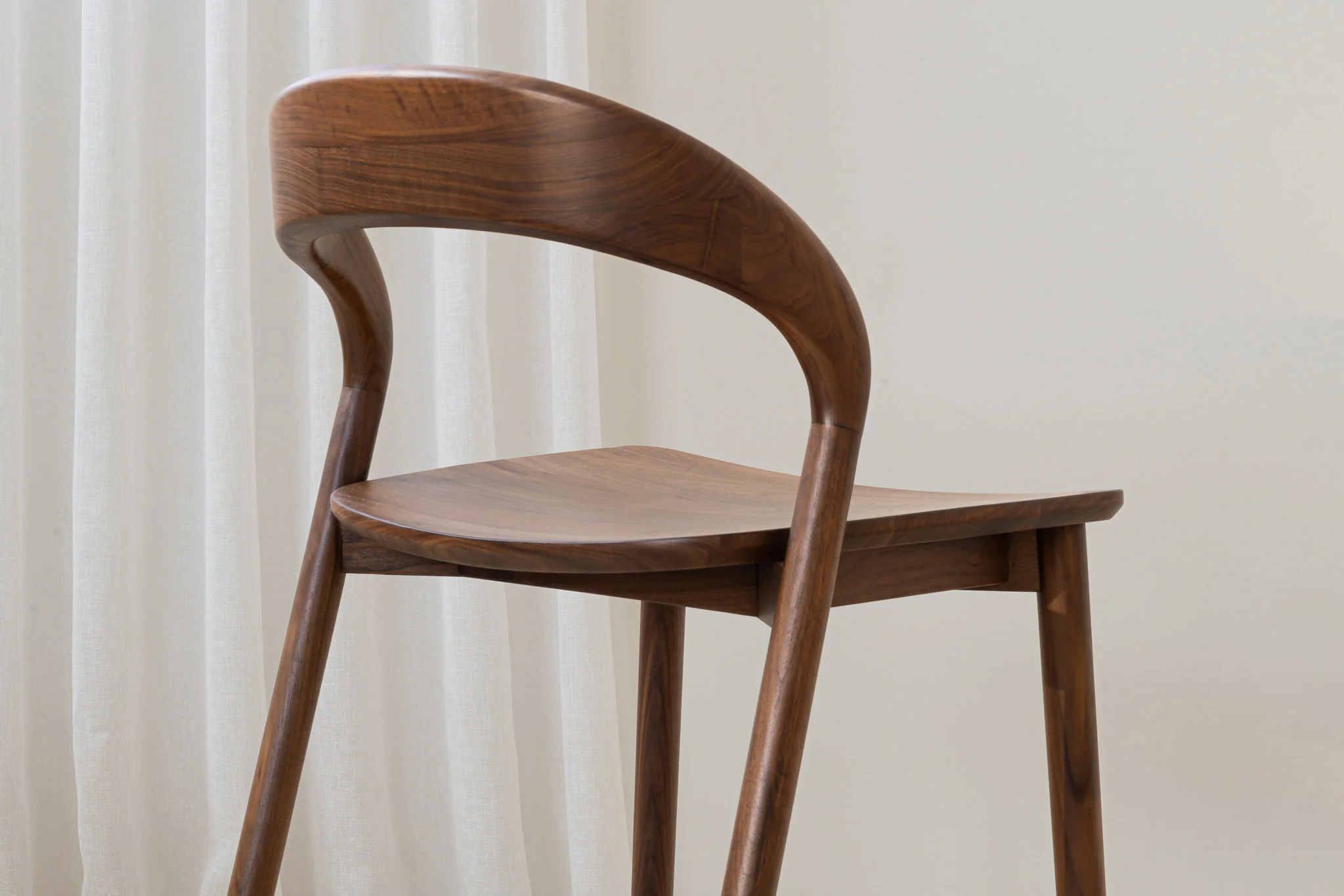 Freya Solid Walnut Barstool - Image 5