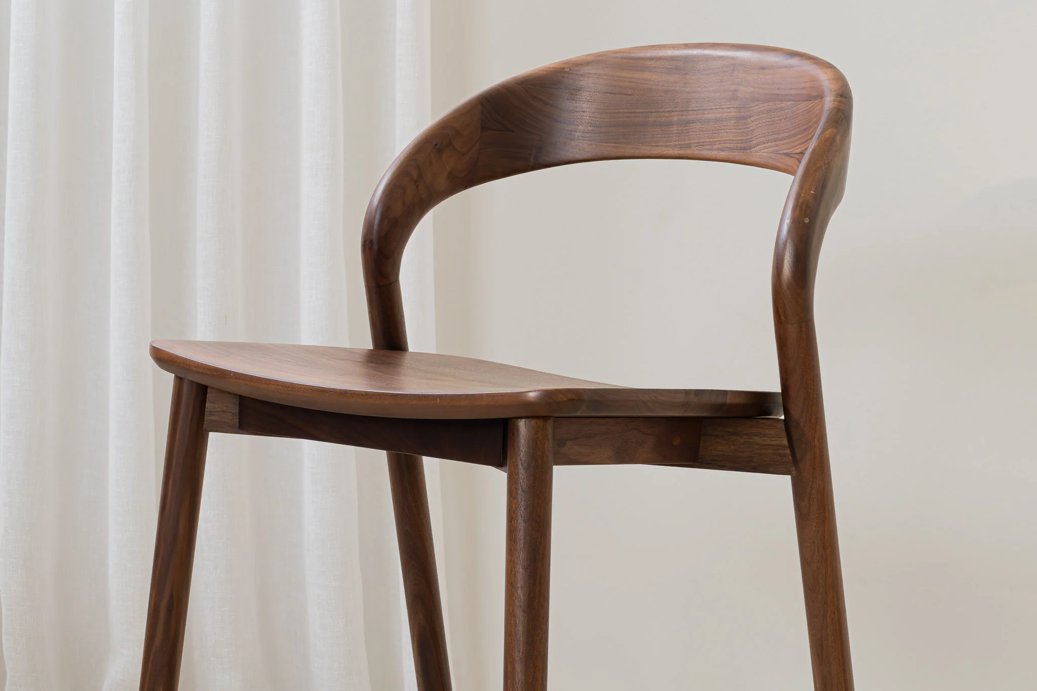 Freya Solid Walnut Barstool - Image 7