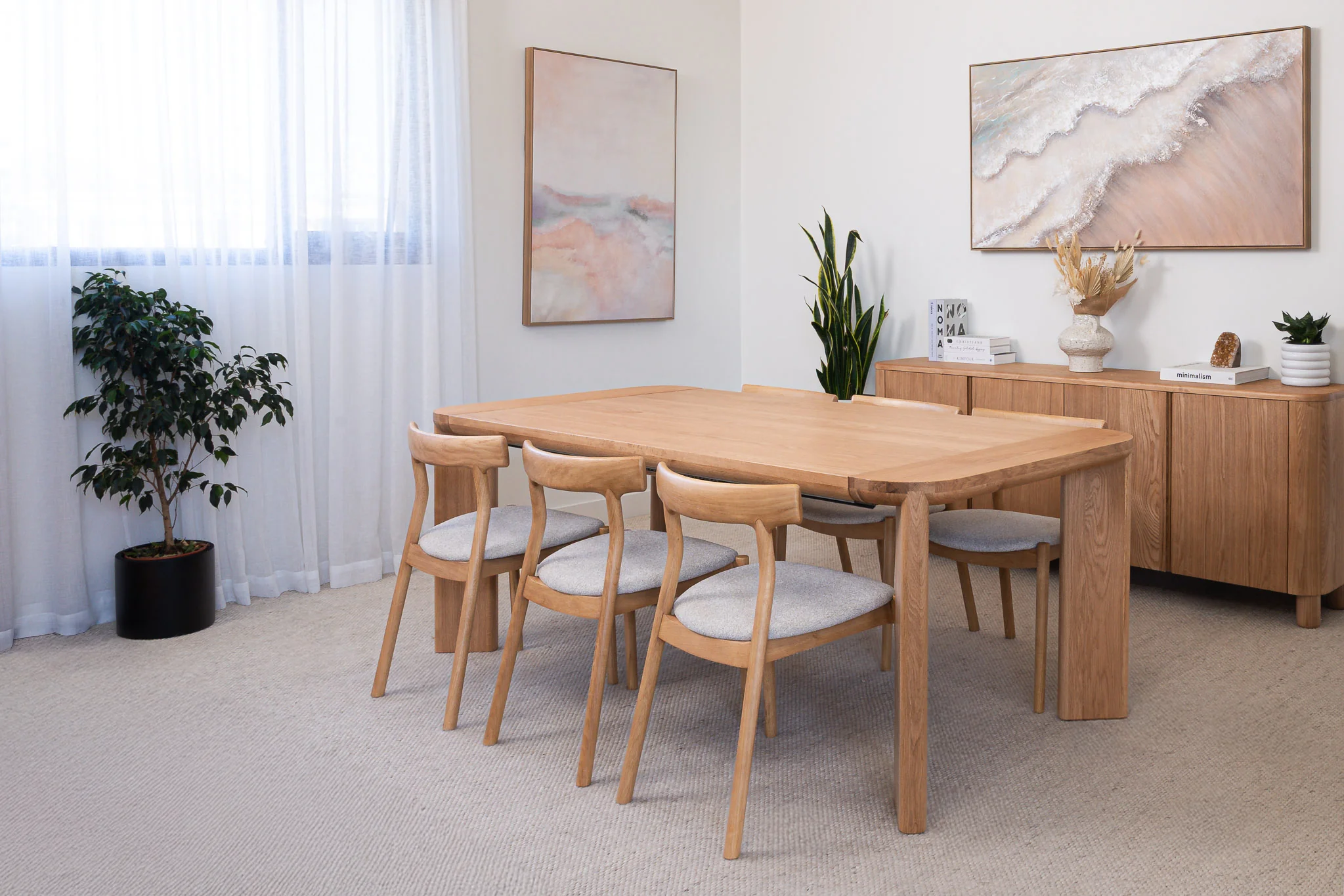 Juniper American Oak Extension Dining Table - Image 6