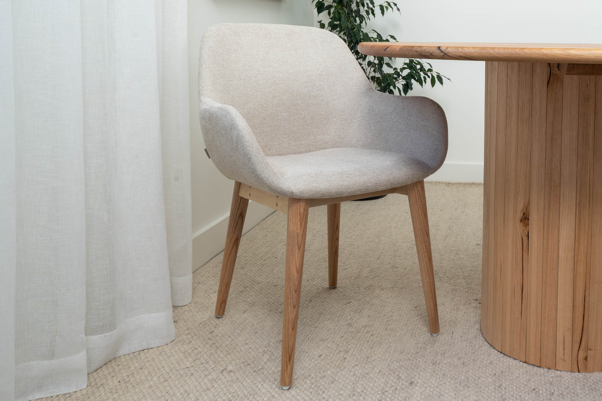 Konna Beige Upholstered Dining Chair - Image 2