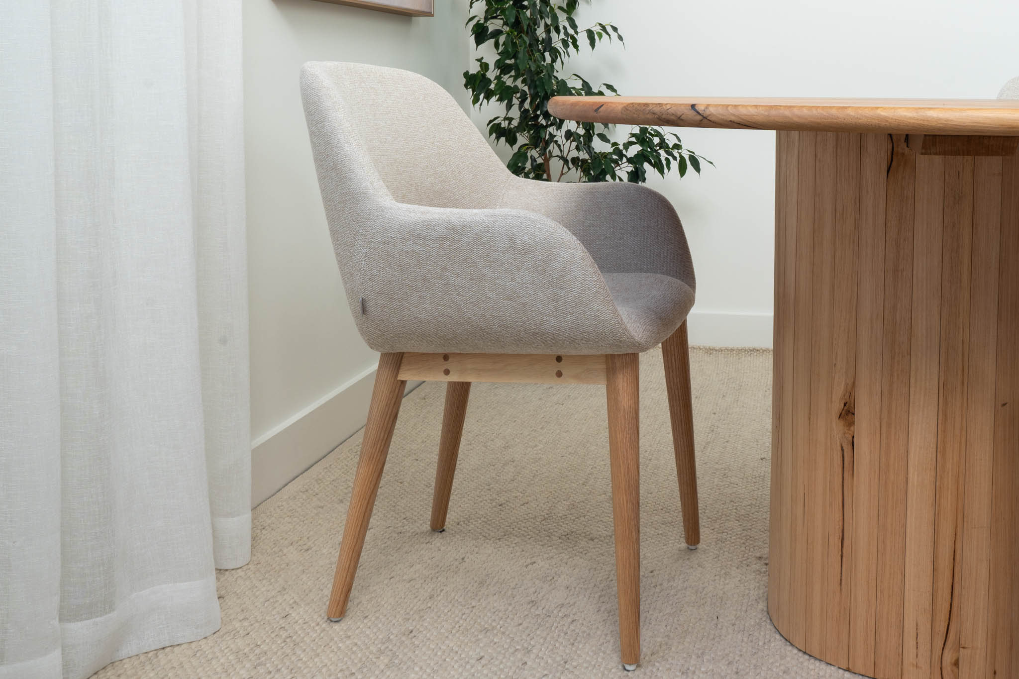 Konna Beige Upholstered Dining Chair - Image 3