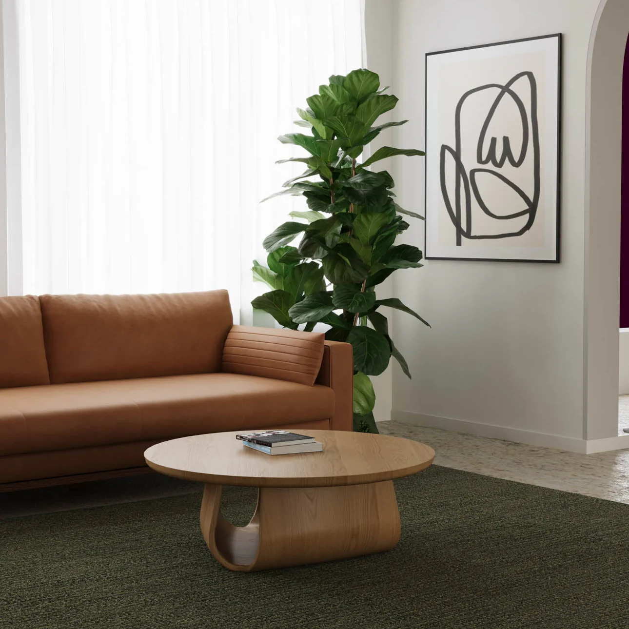 Lyric American Oak Coffee Table - Image 2
