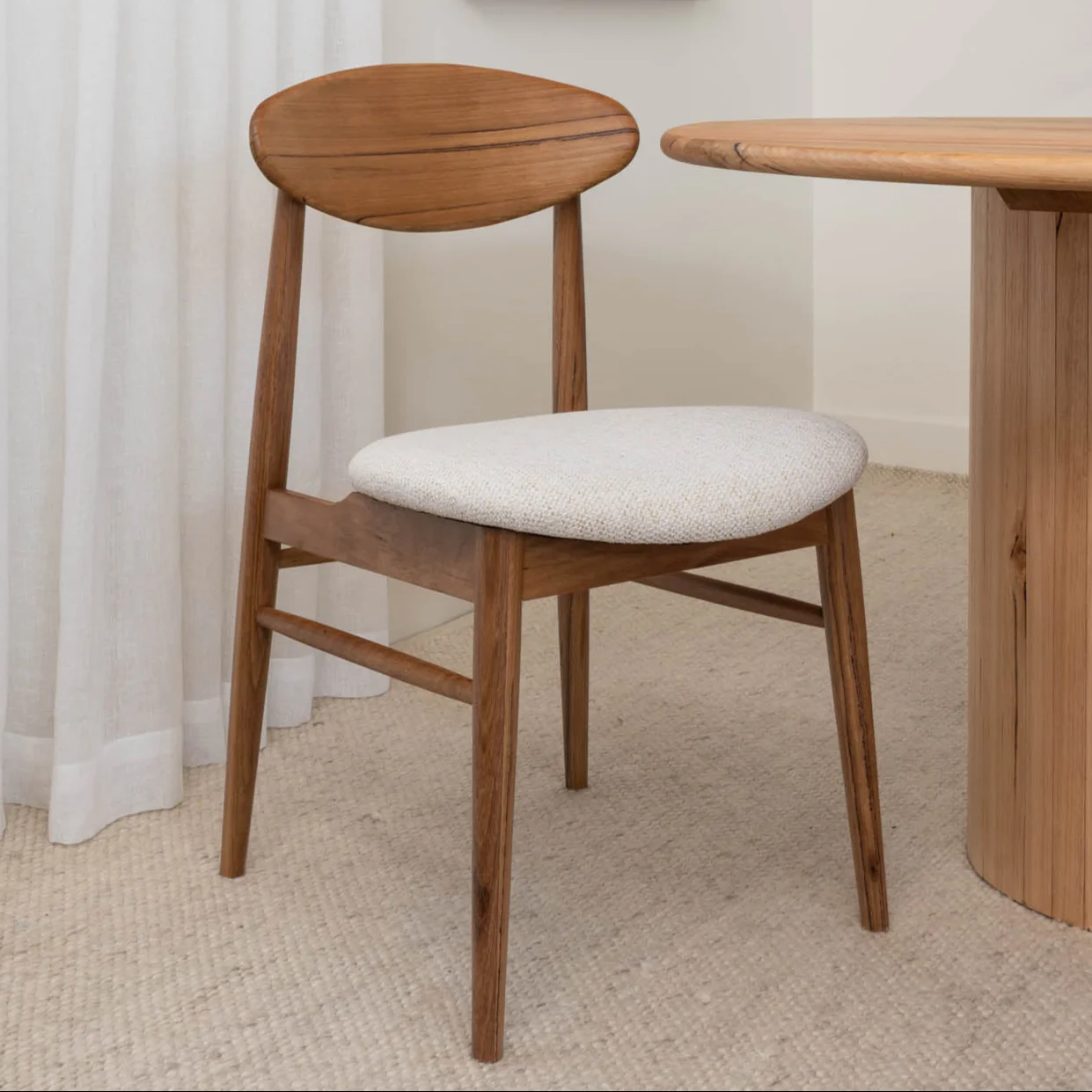 Lotus Blackbutt Dining Chair - Image 8