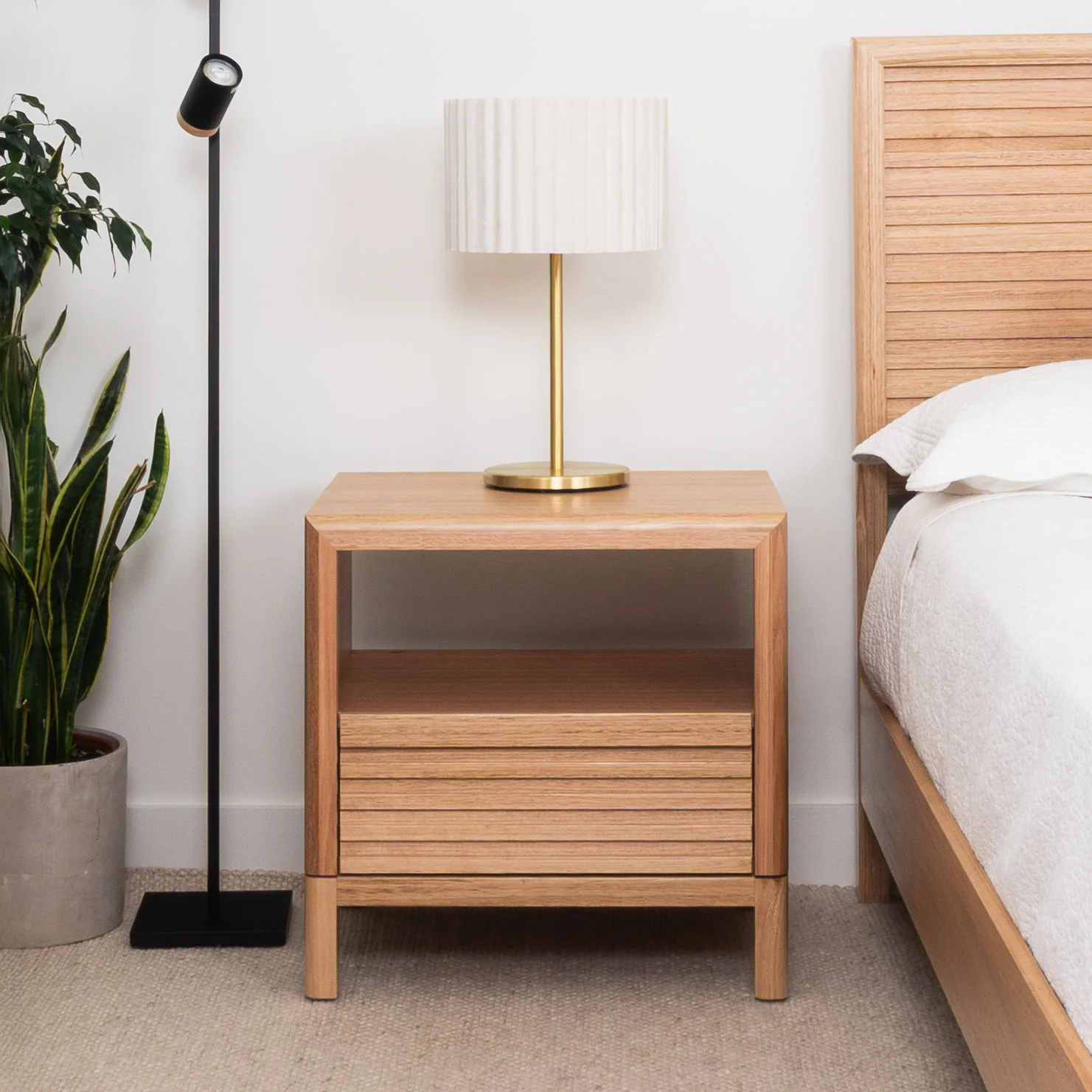 Luna Tasmanian Oak Signature Bedside Table - Image 2