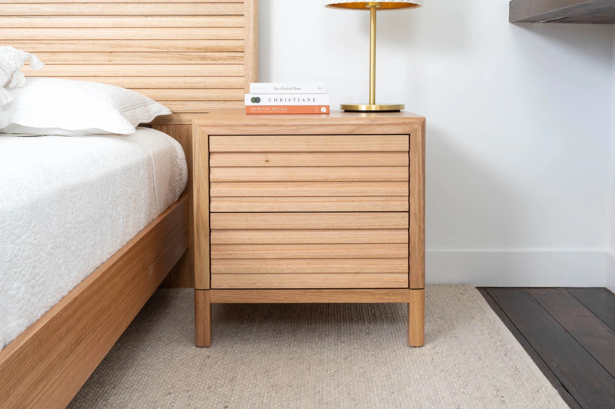 Luna Tasmanian Oak Signature Bedside Table - Image 4