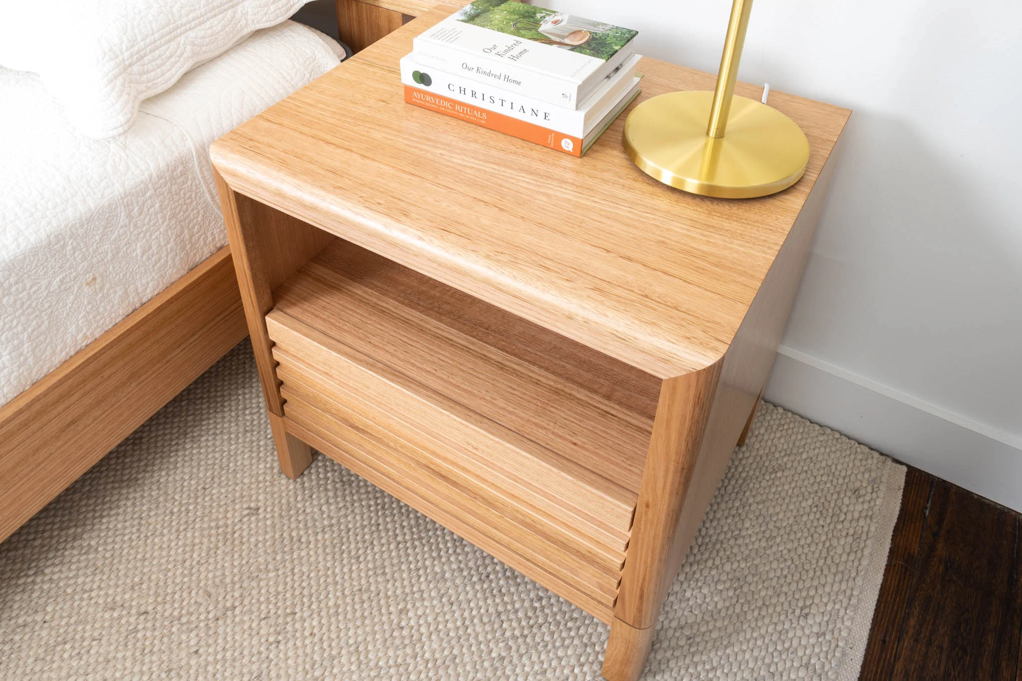 Luna Tasmanian Oak Signature Bedside Table - Image 8